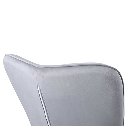 BAKAJI Poltrona Sedia a Dondolo Relax Slitta Rivestimento in Tessuto Struttura Legno Imbottita Piedi in Metallo Base Dondonlante Legno Dimensione 90 x 70 x 95 cm Design Moderno Scandinavo (Grigio) : Casa e cucina