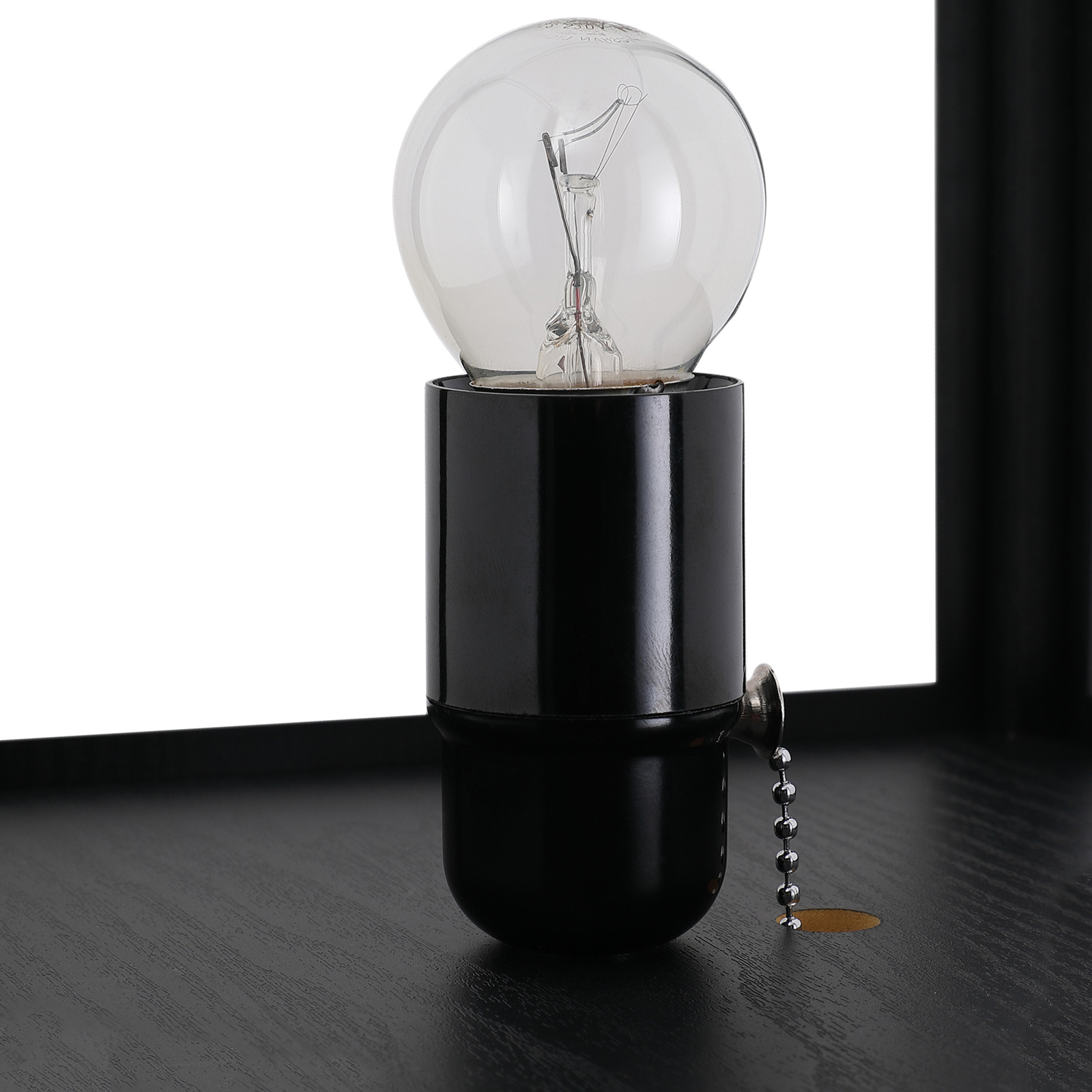 ? staande lamp met planken | Vloerlamp | 40?W | hout | 26 x 26 x 160 cm | Zwart | Aosom.de