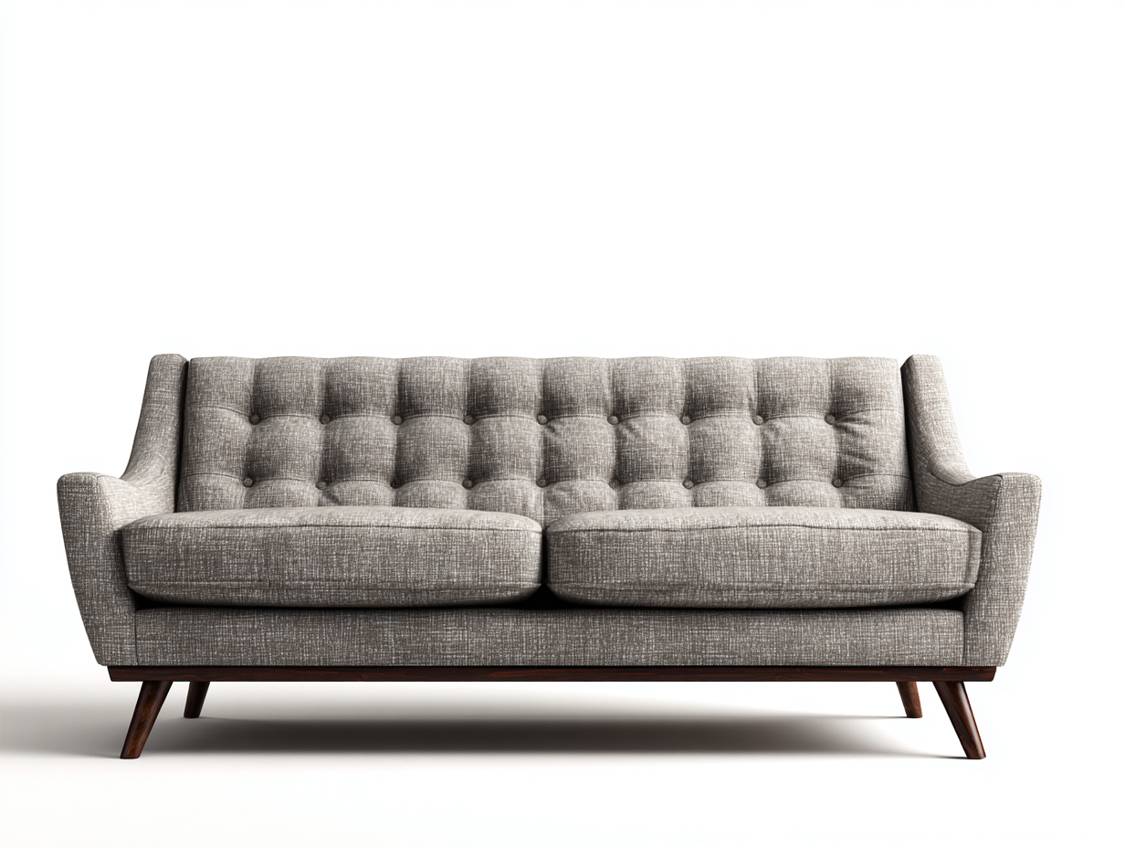 Zweisitzer Sofa Stoff 180x85x82 cm - Grau - modernes Design geeignet für Wohnzimmer