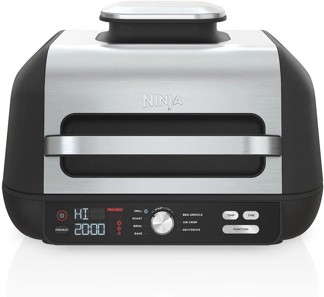 Ninja Foodi Smart XL 6-in-1 Indoor Grill with Air Fry. Bake. Roast. Broil. and Dehydrate. Smart Thermometer