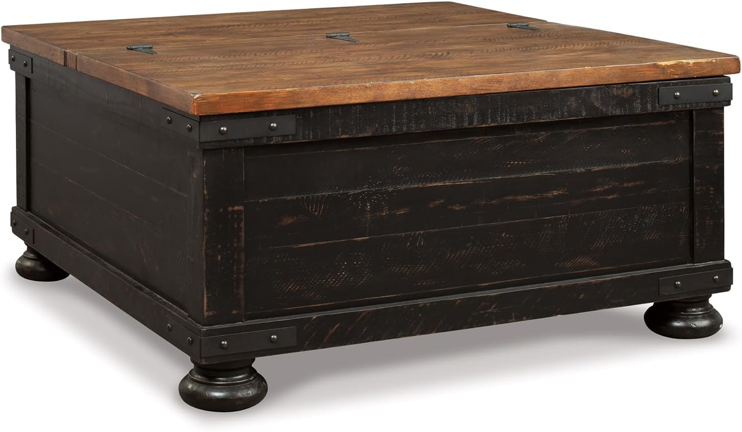 Signature Design by Ashley Valebeck Lift Top Coffee Table, Storage, Split-top Design, Wood, 36