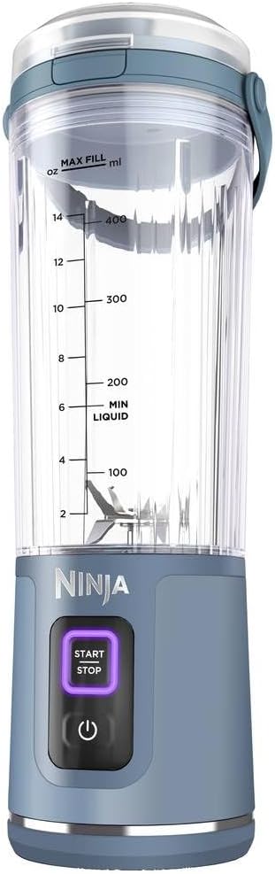 Ninja Blast Tragbarer Mixer / Blender / Smoothie Maker, 530ml Becher, Auslaufsicherer Deckel, Leistungsstarker Mini Standmixer, Kabellos & Wiederaufladbar, Zerkleinert Eis & Obst, Schwarz, BC151EUBK
