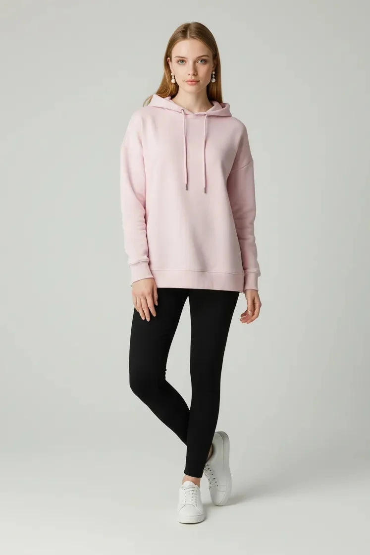 Women's plain pink jadore hoodies