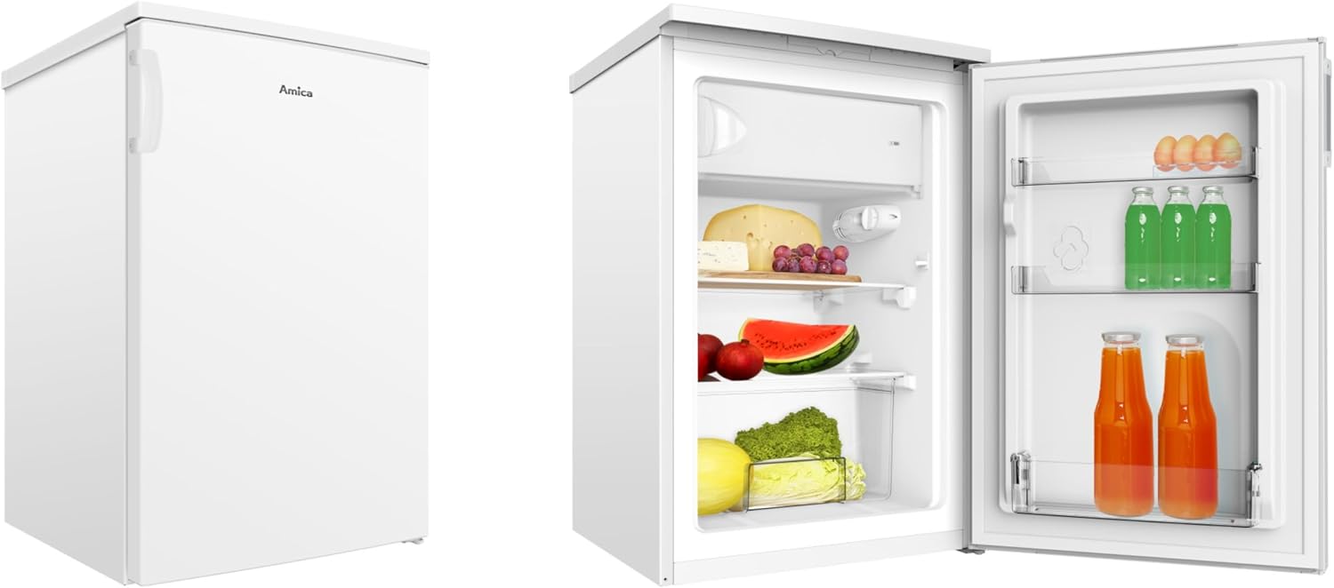 Amica KS 361 300 W Kühlschrank mit Gefrierfach/EEK: C / 107 L Nutzinhalt / 85cm hoch/weiß
