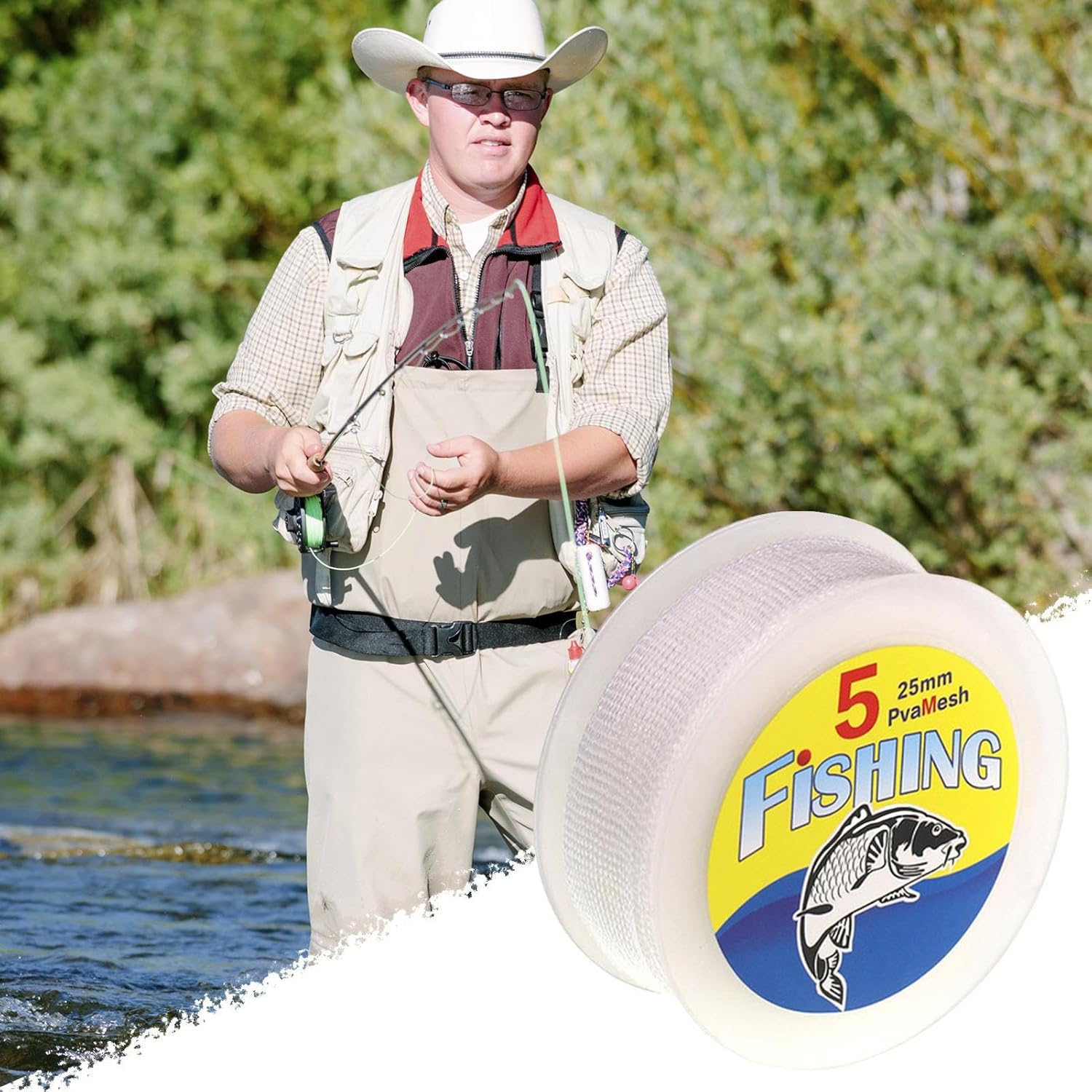 PVA-Beutel zum Karpfenangeln, Angelköderbeutel - PVA Fishing Mesh Fischernetz,Tackle-Wurfwerkzeug, PVA-Angelzubehör, Flexible Karpfen-Angelausrüstung für Wolfsbarsch-Forellen-Barsch-Karpfen