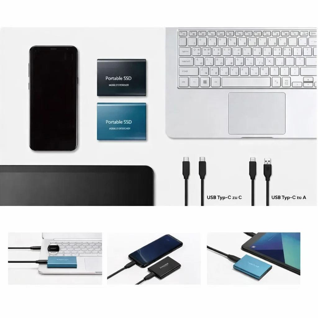 Externe SSD 2TB Festplatte – Ultraschneller Mobiler Speicher für Laptop und PC – Robustes Aluminium Gehäuse & Kompakt