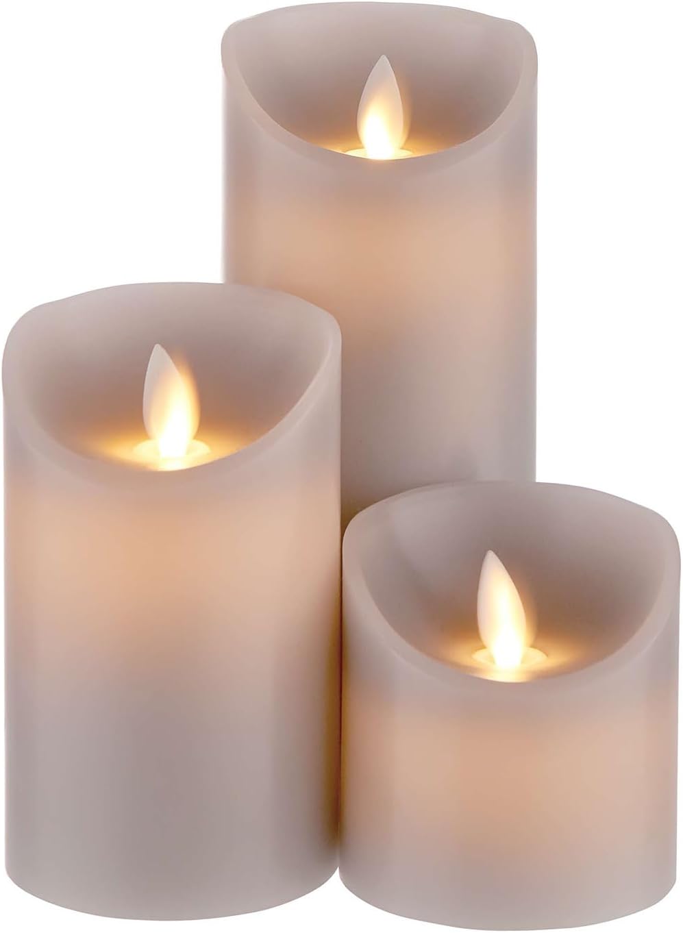 BUTLERS 6 Sets Glowing Flame LED Kerzen (3-TLG. pro Set) Flammenlose Deko-Kerzen - Realistisch flackernde LED-Flammen