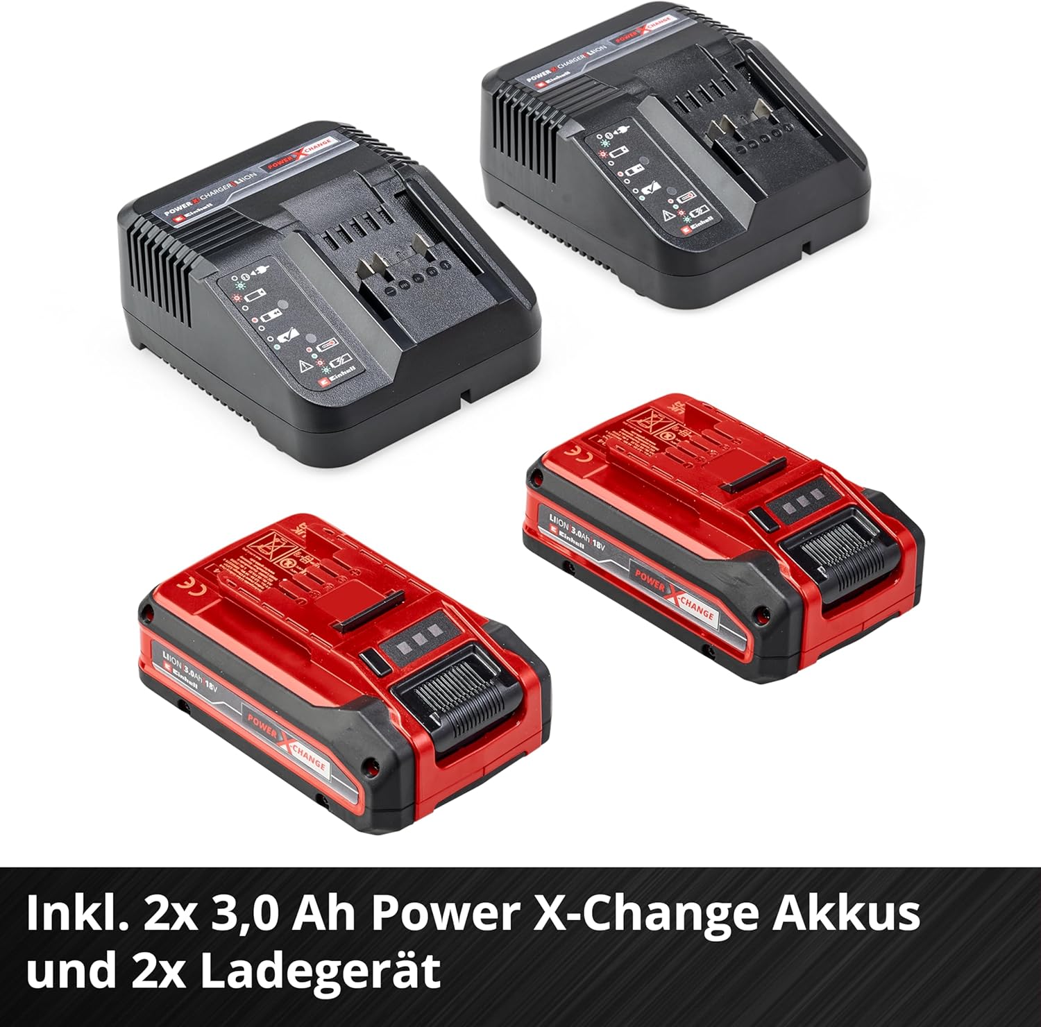 Einhell Akku-Rasenmäher RASARRO 36/42 Kit Power X-Change (36V, 42 cm Schnittbreite, bis 725 m², Brushless, 50L Fangkorb, Mulchfunktion, inkl. 2x 5,2Ah + 1x Twincharger)