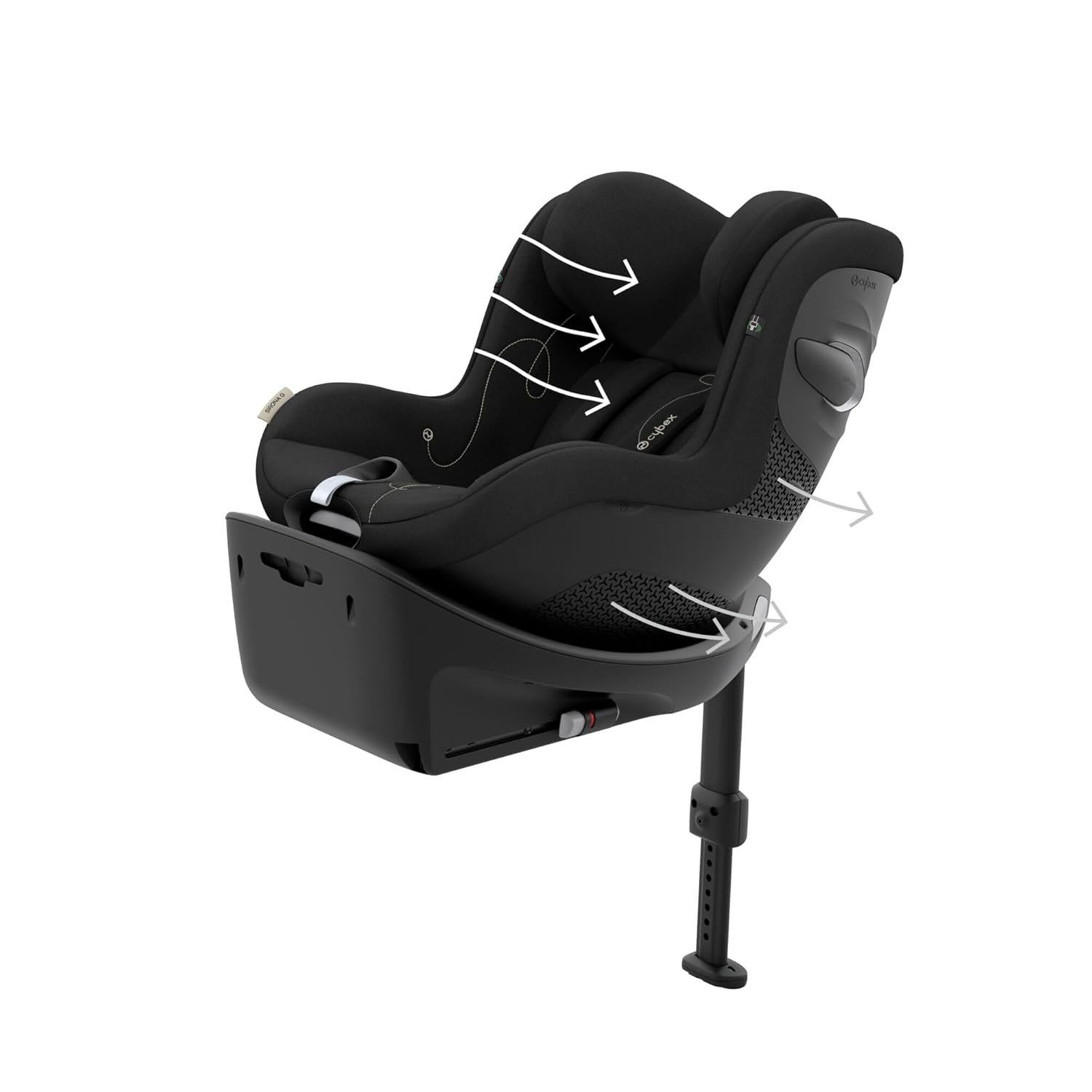 CYBEX Gold ISOFIX Basis, Base G, Für Babyschale Cloud G i-Size und Auto-Kindersitz Sirona G i-Size, Schwarz
