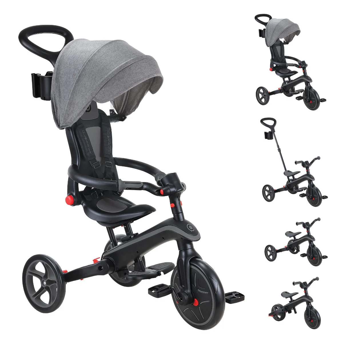 Globber Opvouwbare Explorer Driewieler 4-in-1 �C Met Ouderhendel