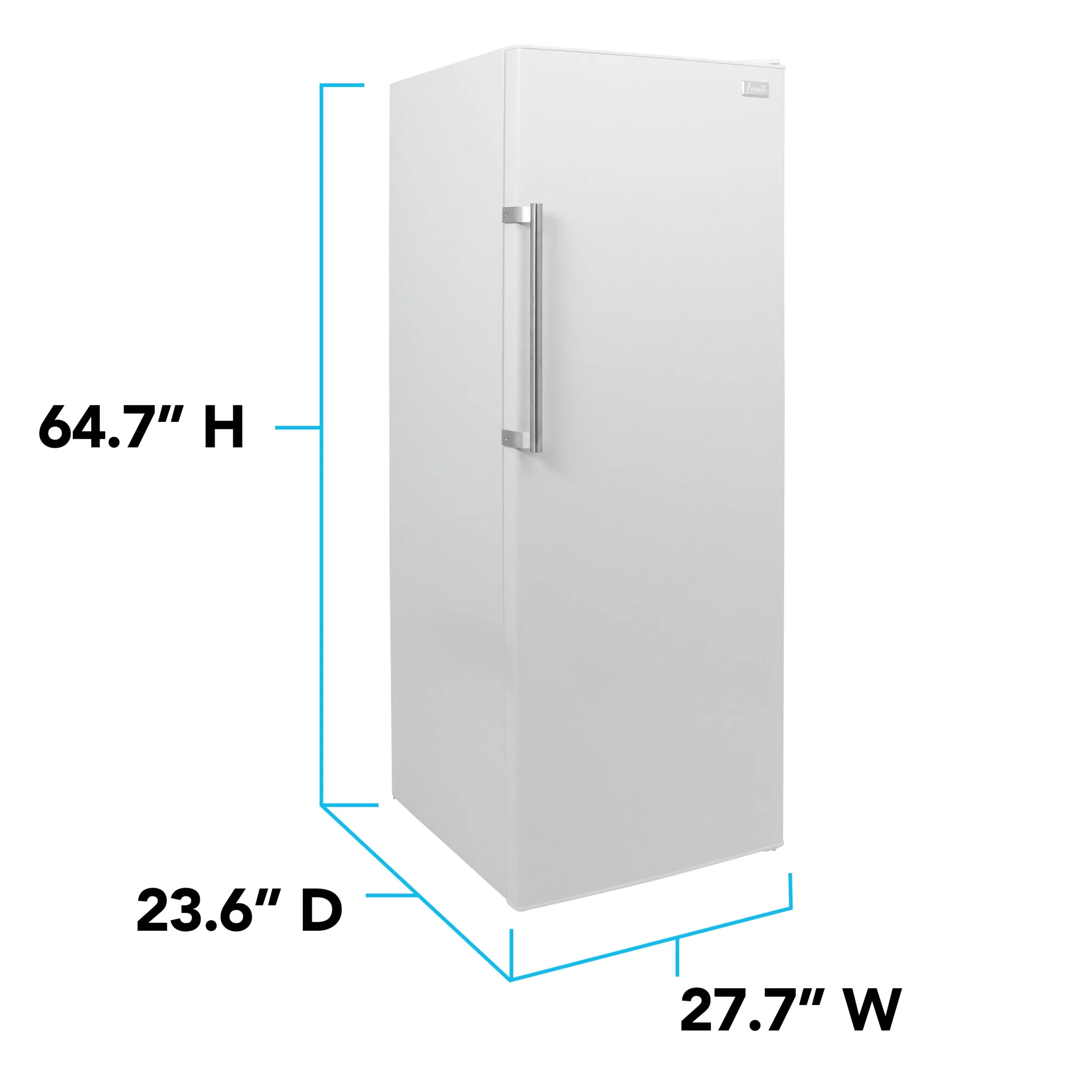 2025 Avanti Verticale Vrieskist van 10,8 Kubieke Voet, Wit (AV1081VFK0W)