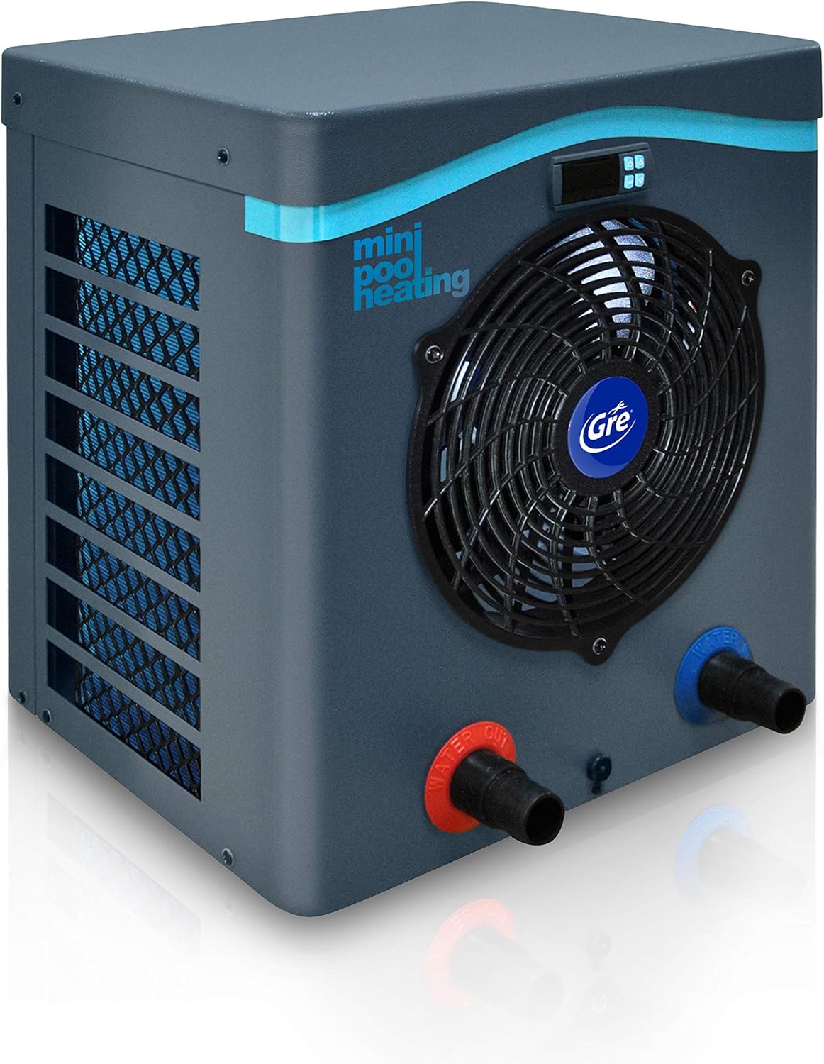 Gre HPM40 - Mini-Wärmepumpe für Aufstellpools bis zu 40 m³, Heizsystem für Aufstellpools, Farbe Grau