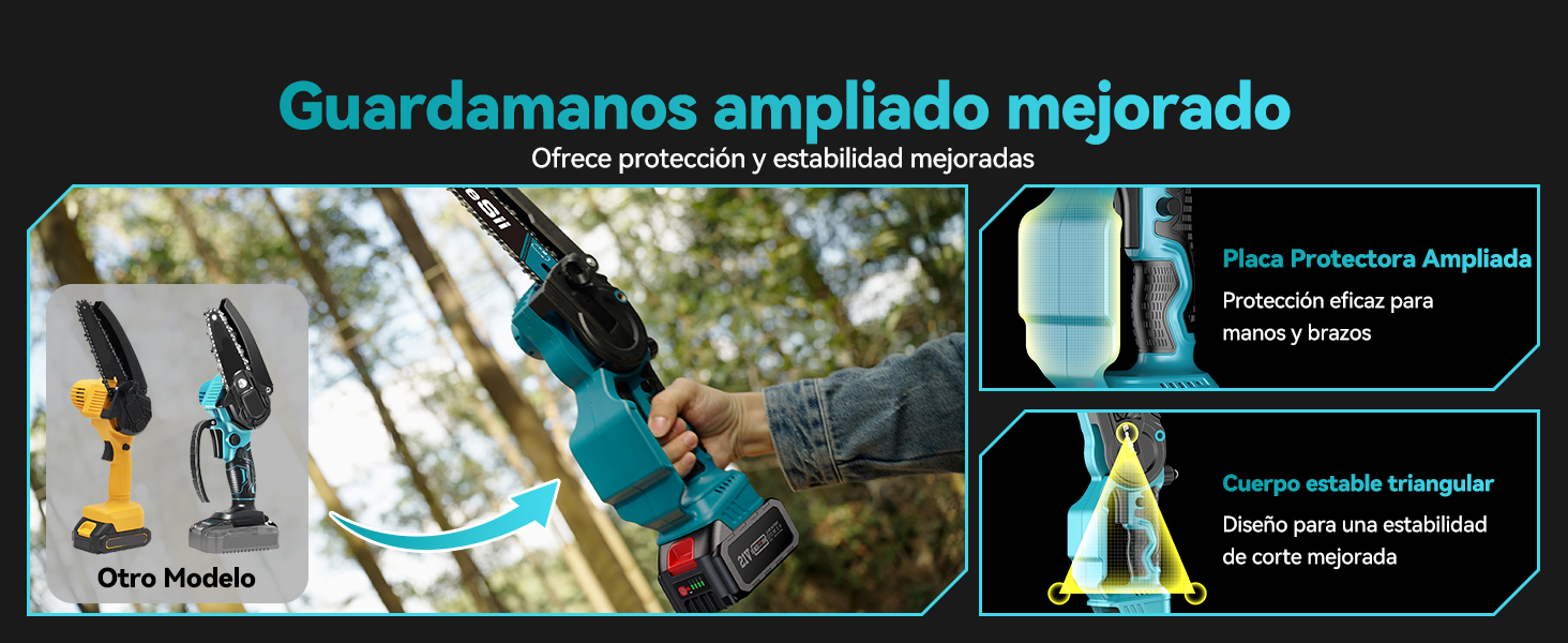 Seesii Mini motosierra 2 en 1 de 8 pulgadas con telescopio