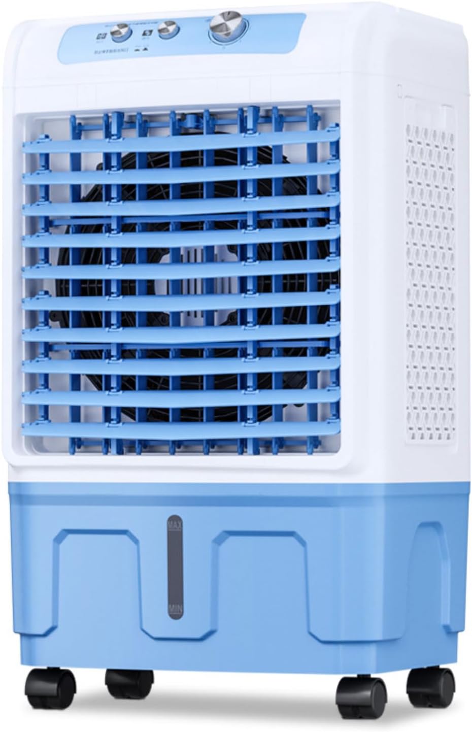 Tragbare Klimaanlage Verdunstungskühler mit verbessertem Kupfermotor, extra großer Wassertank, Kühlakkus für den Innen- und Außenbereich, ideal für Schlafzimmer