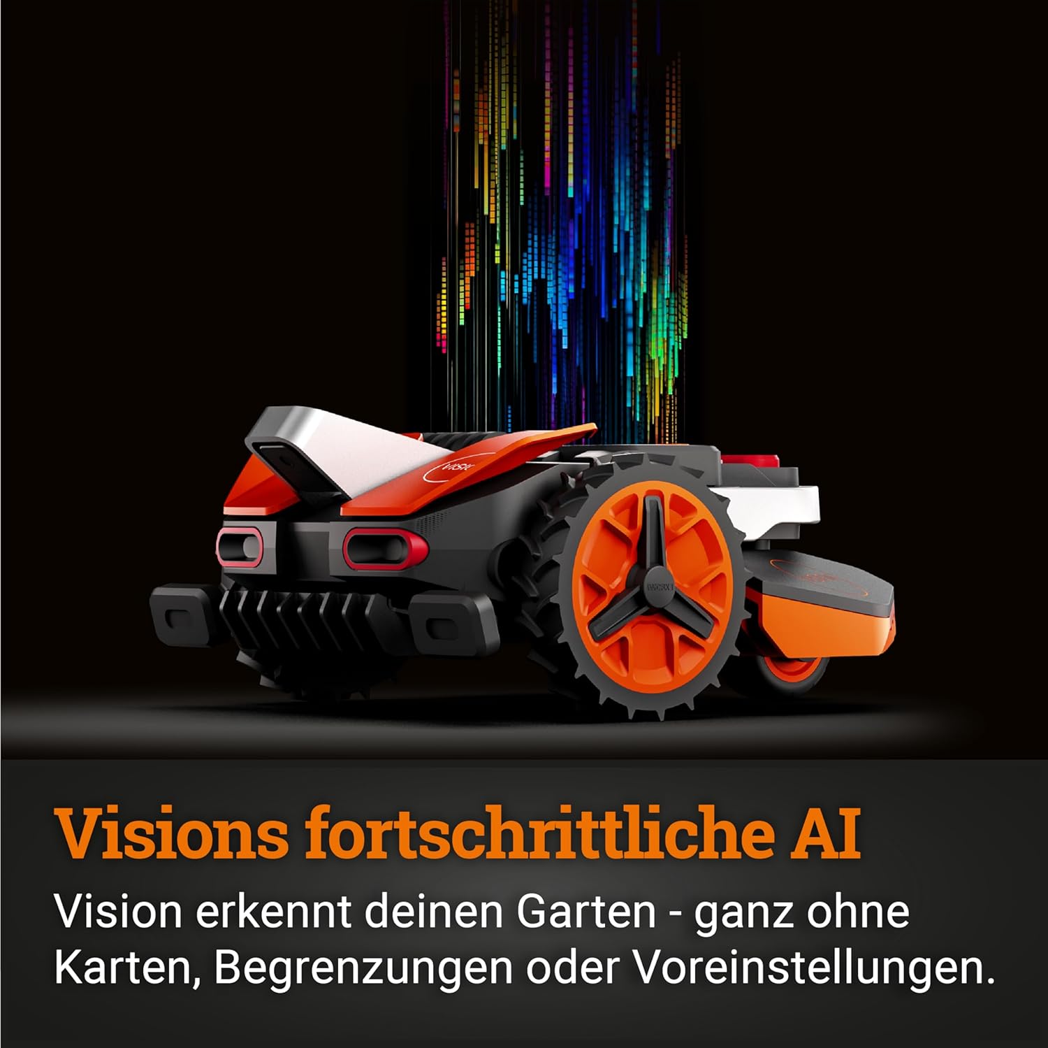 WORX Landroid WR169E Mähroboter mit Begrenzungskabel für Gärten bis 300m² - AIA Navigation - App Steuerung, WLAN, Bluetooth - Cut-to-Edge - 16 cm Schnittbreite - 30-60 mm Schnitthöhe