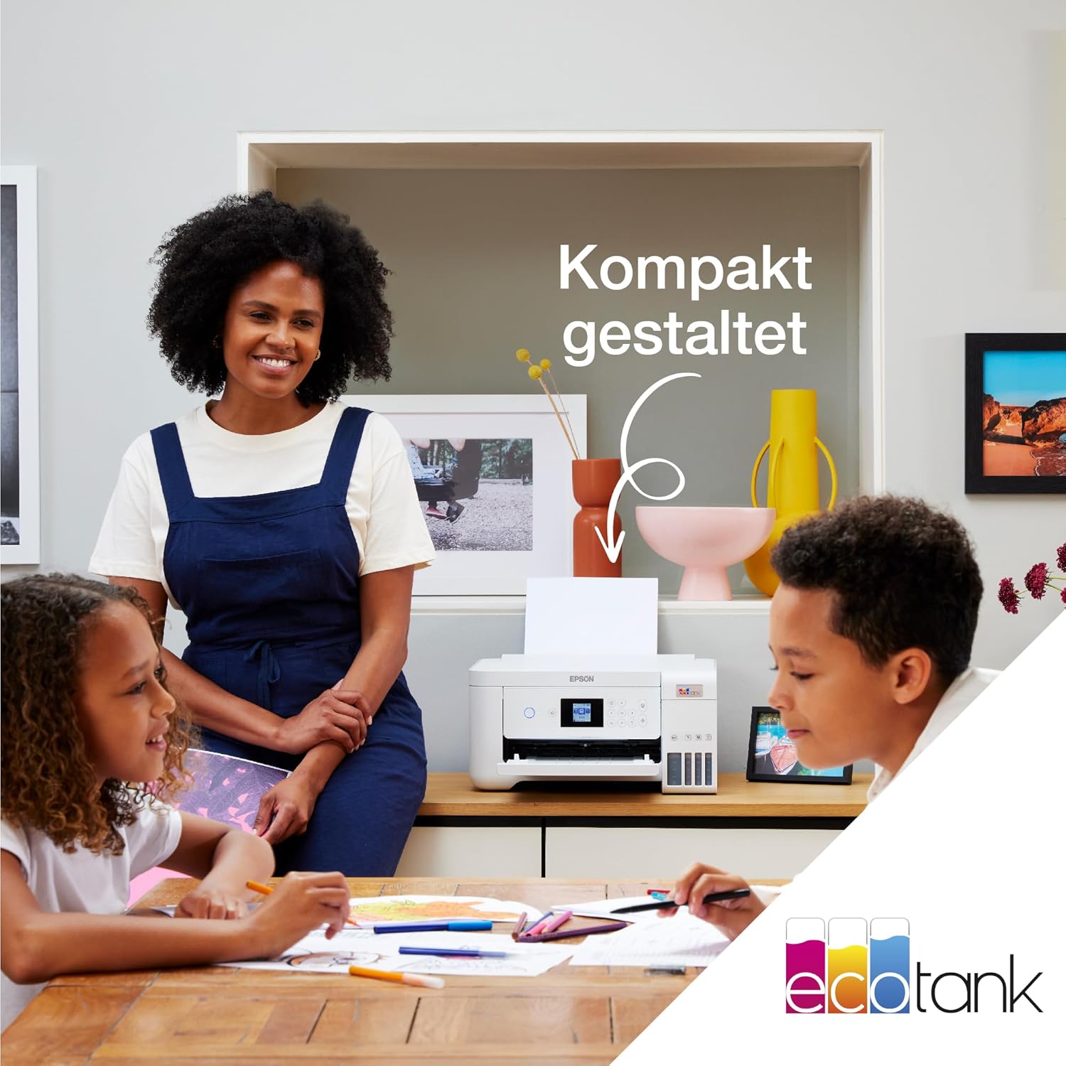 Epson EcoTank ET-2826 A4-Multifunktions-Wi-Fi-Tintentankdrucker, mit einem im Lieferumfang enthaltenen Vorrat an Tinten bis zu 3 Jahren