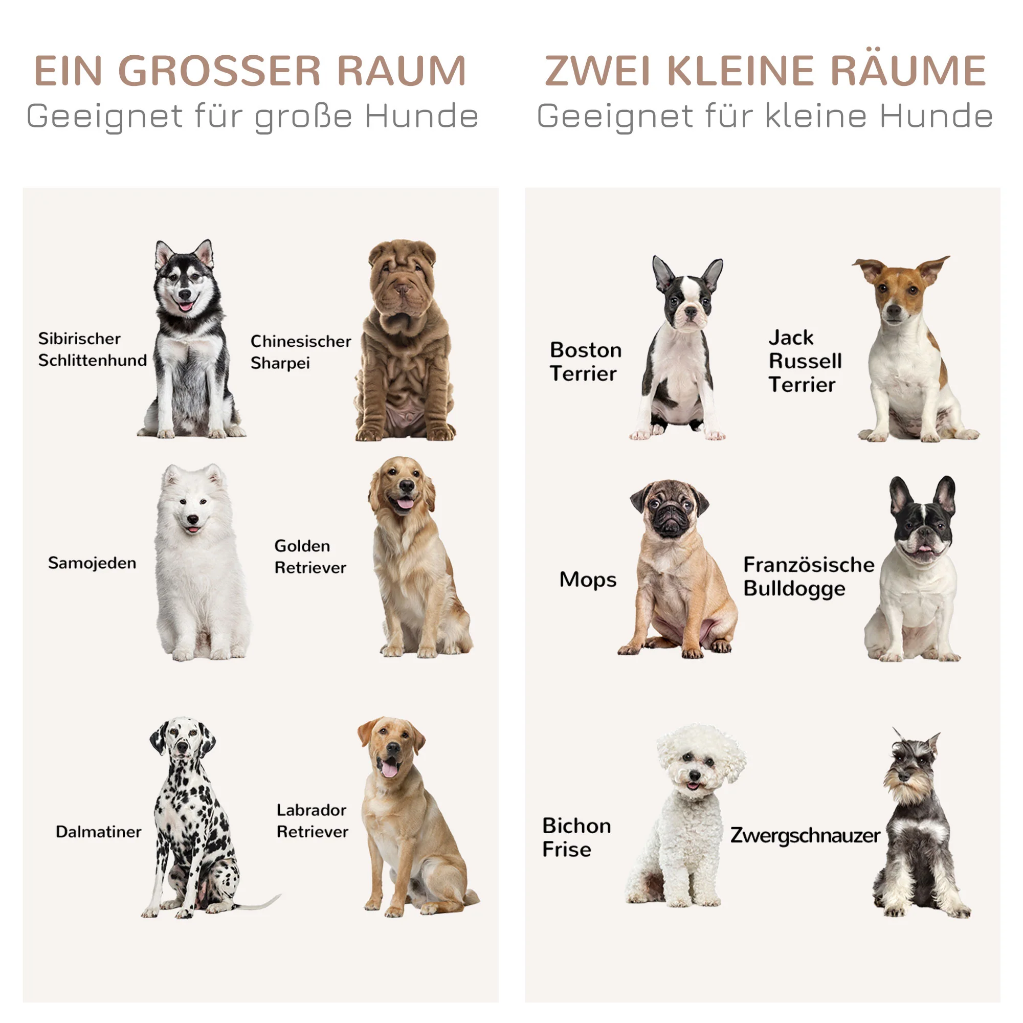 PawHut hondenkooi 2-in-1 ontwerp incl. uitneembare tussenwand