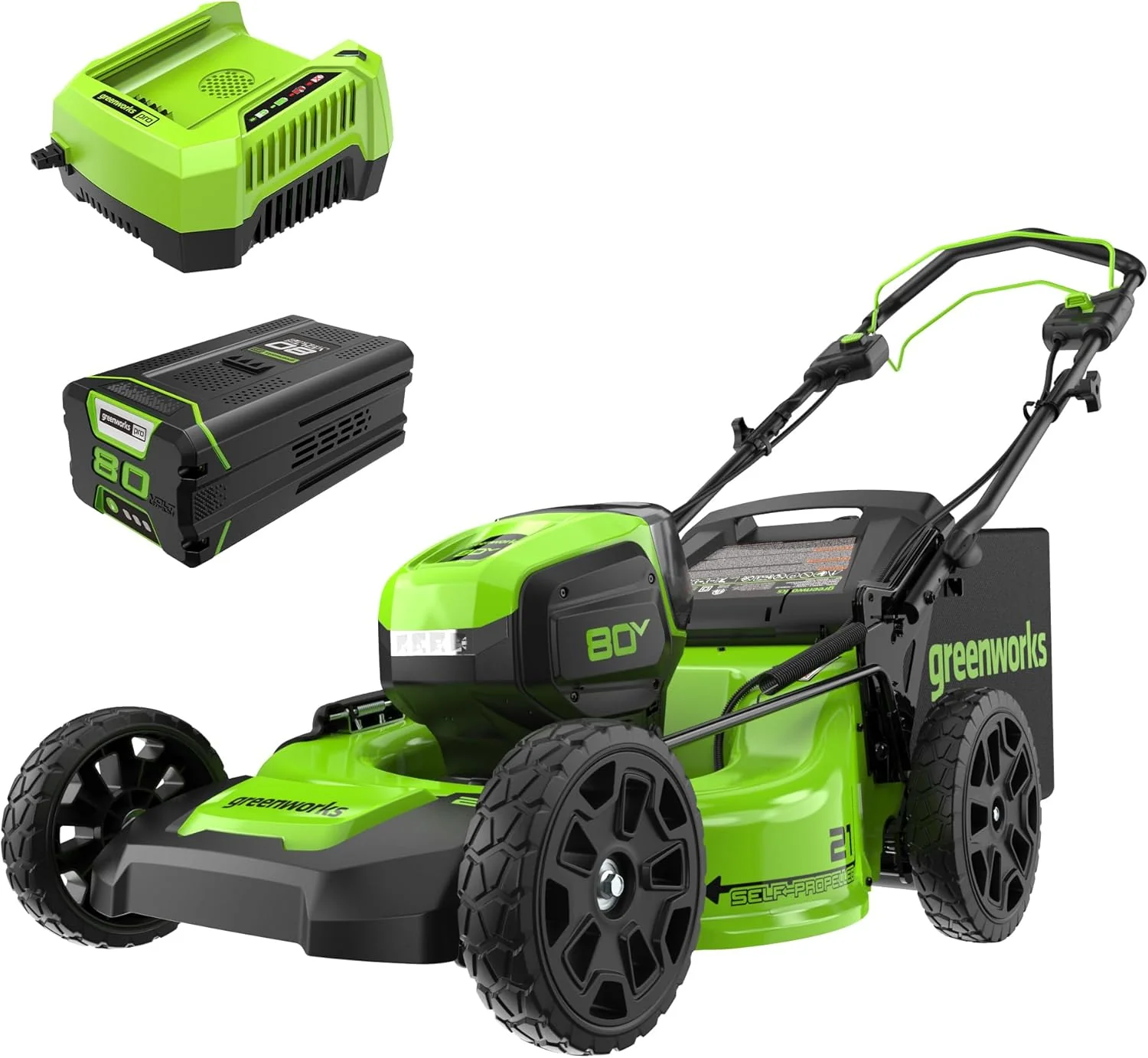 Greenworks 24V 13 Brushless Cordless Lawn Mower with 4.0Ah Battery & Charger