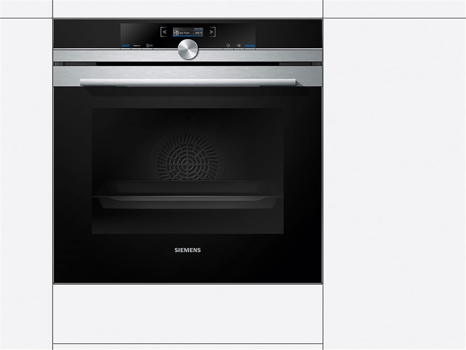 Siemens HB578GBS3, iQ500, Einbau-Backofen 60 x 60 cm, activeClean Pyrolyse Selbstreinung, TFT-Display, 3D Heißluft, Schnellaufheizung, cookControl40 Automatikprogramme, softMove, Edelstahl