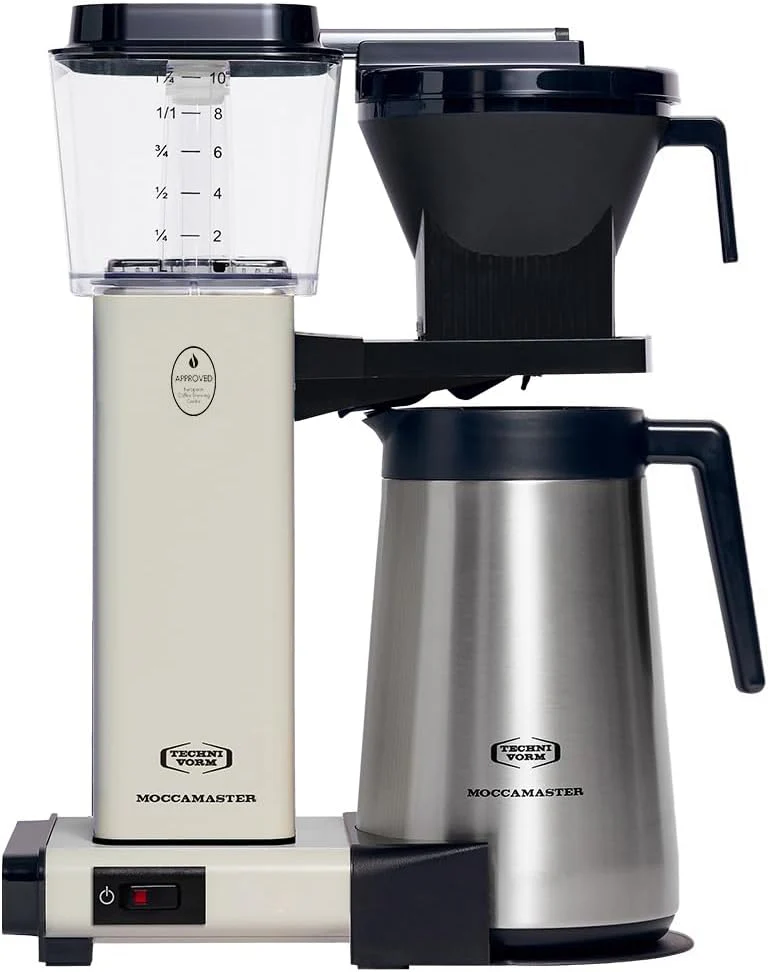 Moccamaster KBGT, filterkoffiezetapparaat met thermoskan, filterkoffiezetapparaat, Off-White, 1.25L