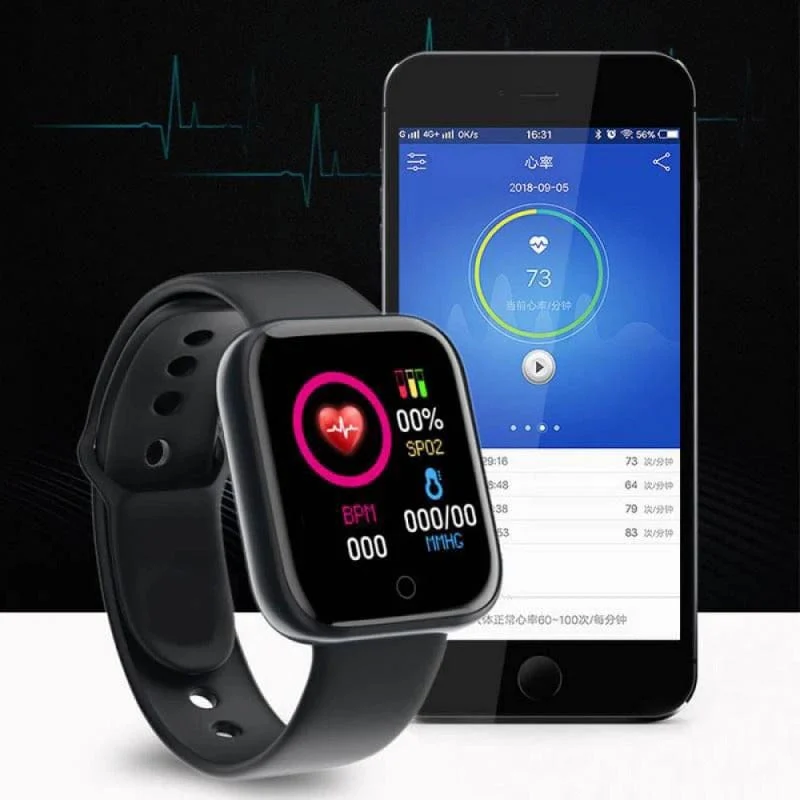 Bluetooth Fitness Tracker Smartwatch Heart Rate, Sleep & Activity Monitor