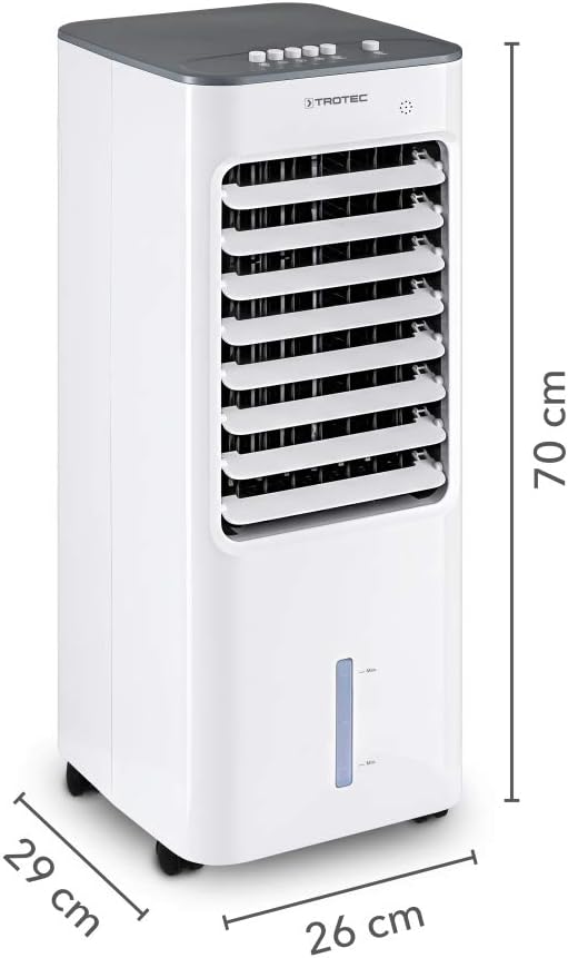 TROTEC PAE 21 Aircooler, mobiles 3 in 1 Klimagerät, Luftkühler, Lufterfrischer, Ventilator (3 Gebläsestufen, leise, Swing-Funktion)