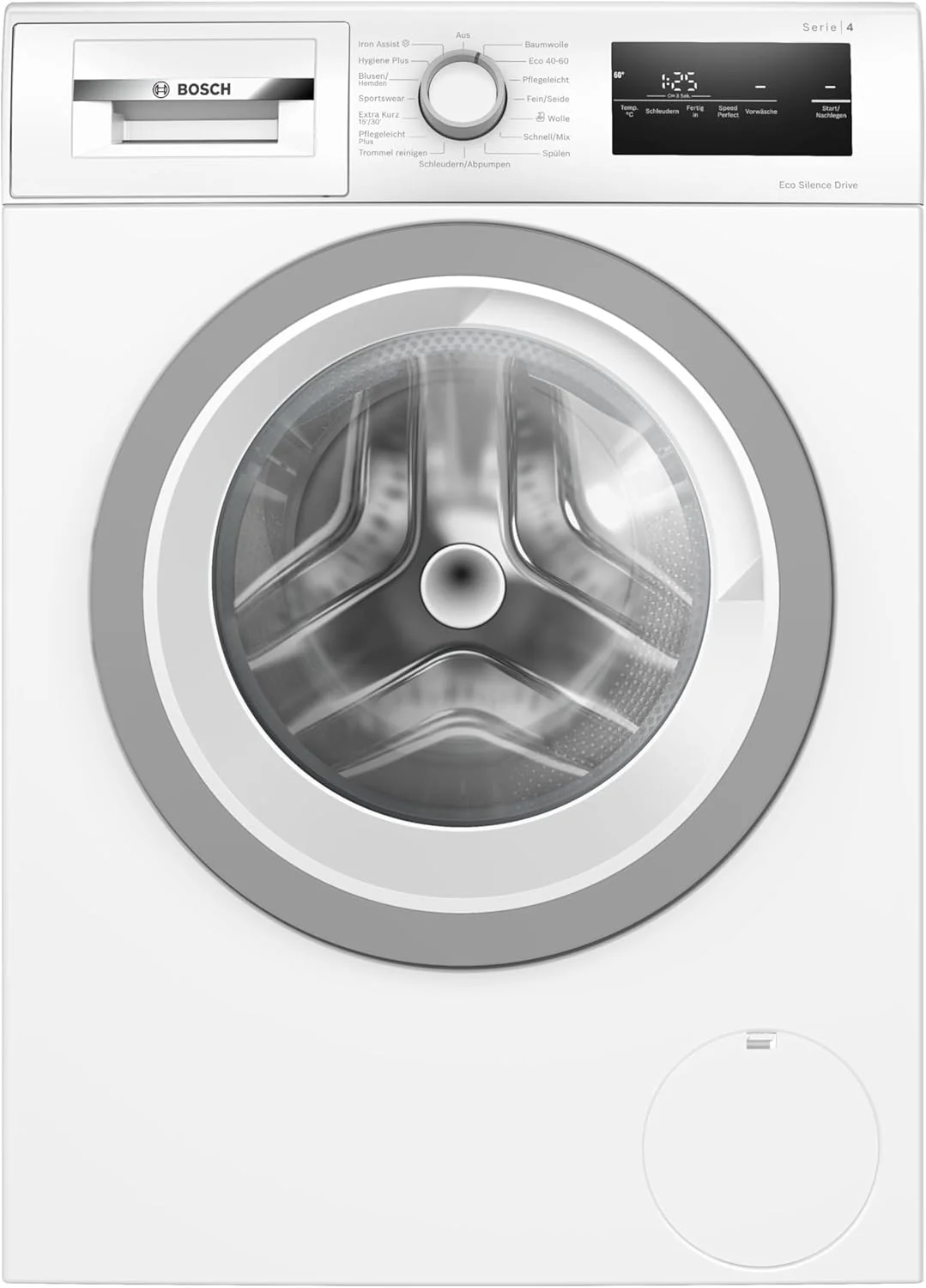 BOSCH WAN28127 Wasmachine Serie 4, voorlader met 8kg inhoud, 1400 tpm, Iron Assist, Active Water Plus, EcoSilence Drive, Speed Perfect, Wit, 60cm