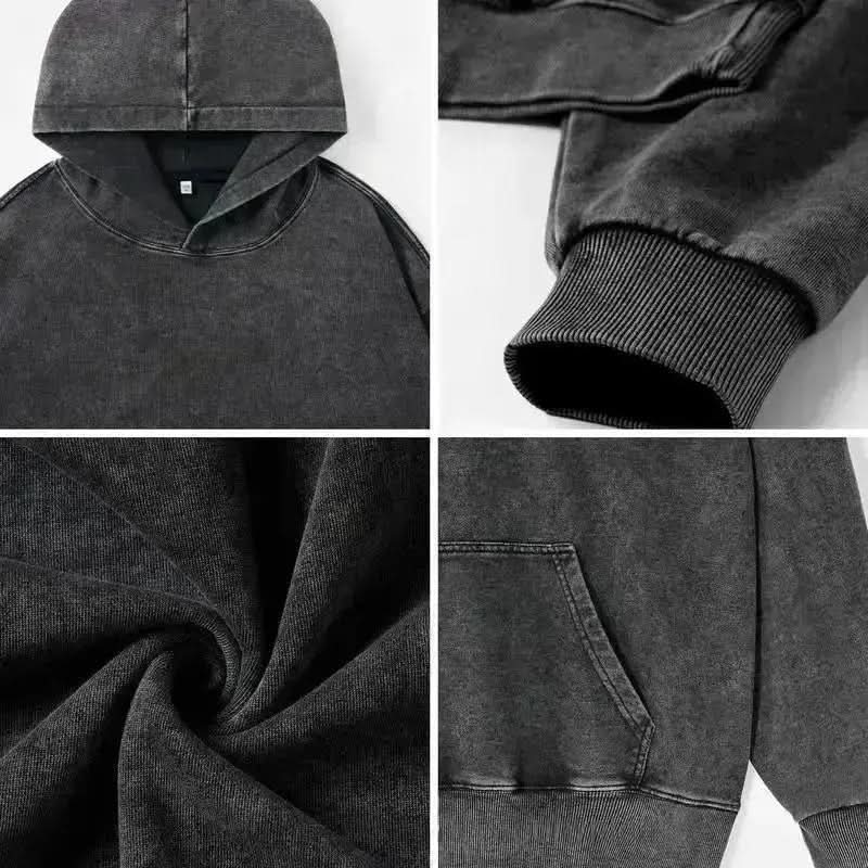 Washed Moto Inspired Hoodie v1