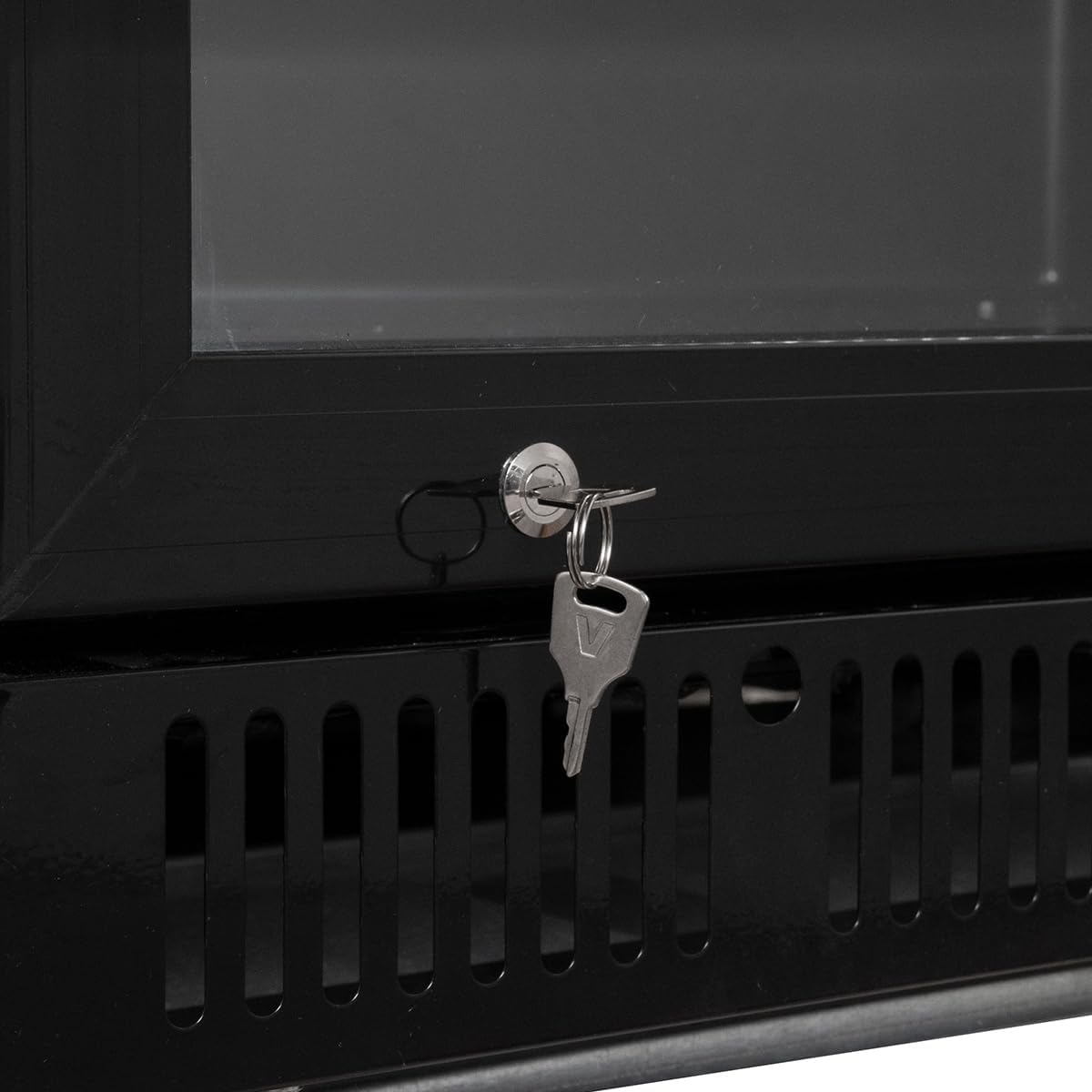 Getränkekühlschrank GKS-230 I 230 L Getränkekühlschrank mit Glastür & LED I Flaschenkühlschrank abschließbar I Bierkühlschrank 0 bis +8 °C