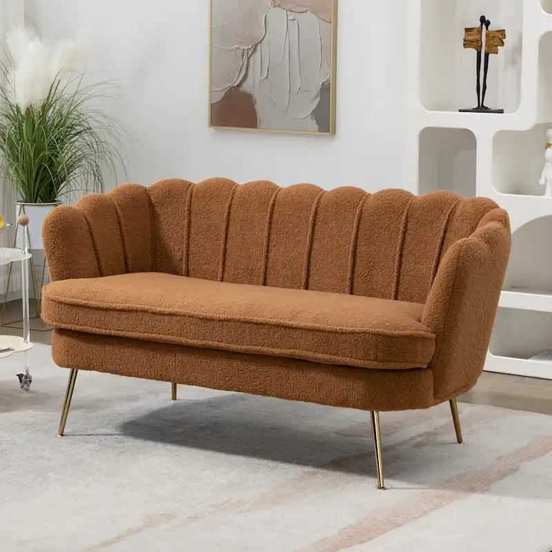 59W Mid-century Modern Tufted Loveseat Upholstered Sofa
