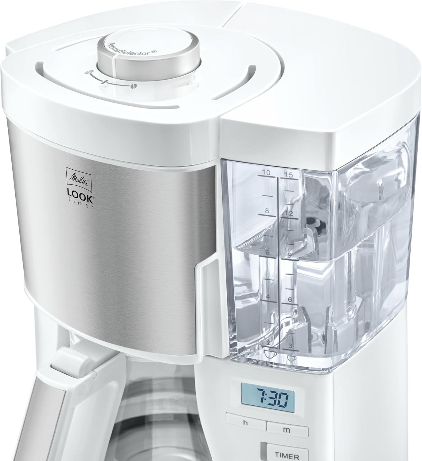 Melitta Look Timer - Filterkaffeemaschine - Thermokanne - Timer Funktion - Tropfstopp - 10 Tassen - Schwarz (1025-18)