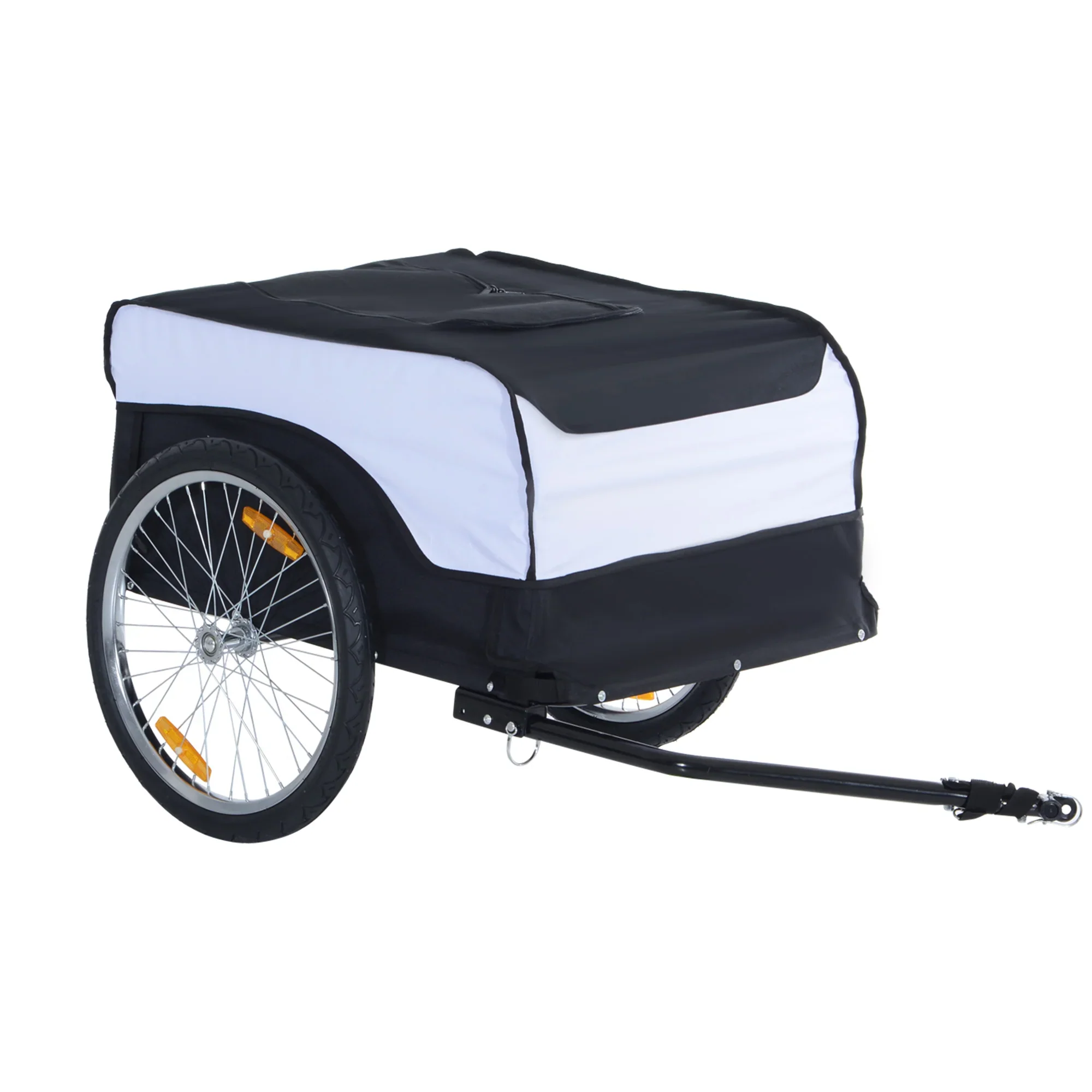 HOMCOM fietskar opvouwbaar grote transportbox