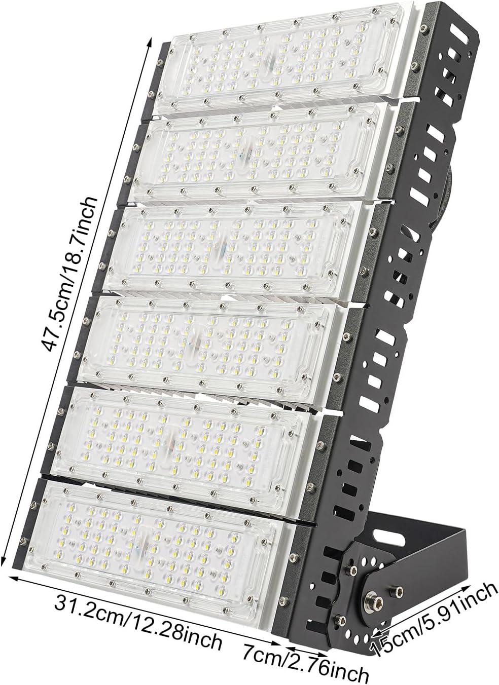 LED Flutlicht 300W Strahler Flutlichtstrahler Außenstrahler IP67 Wasserfest Außen Licht Einstellbarem Winkel für Terrasse Stadion [Energieklasse E]