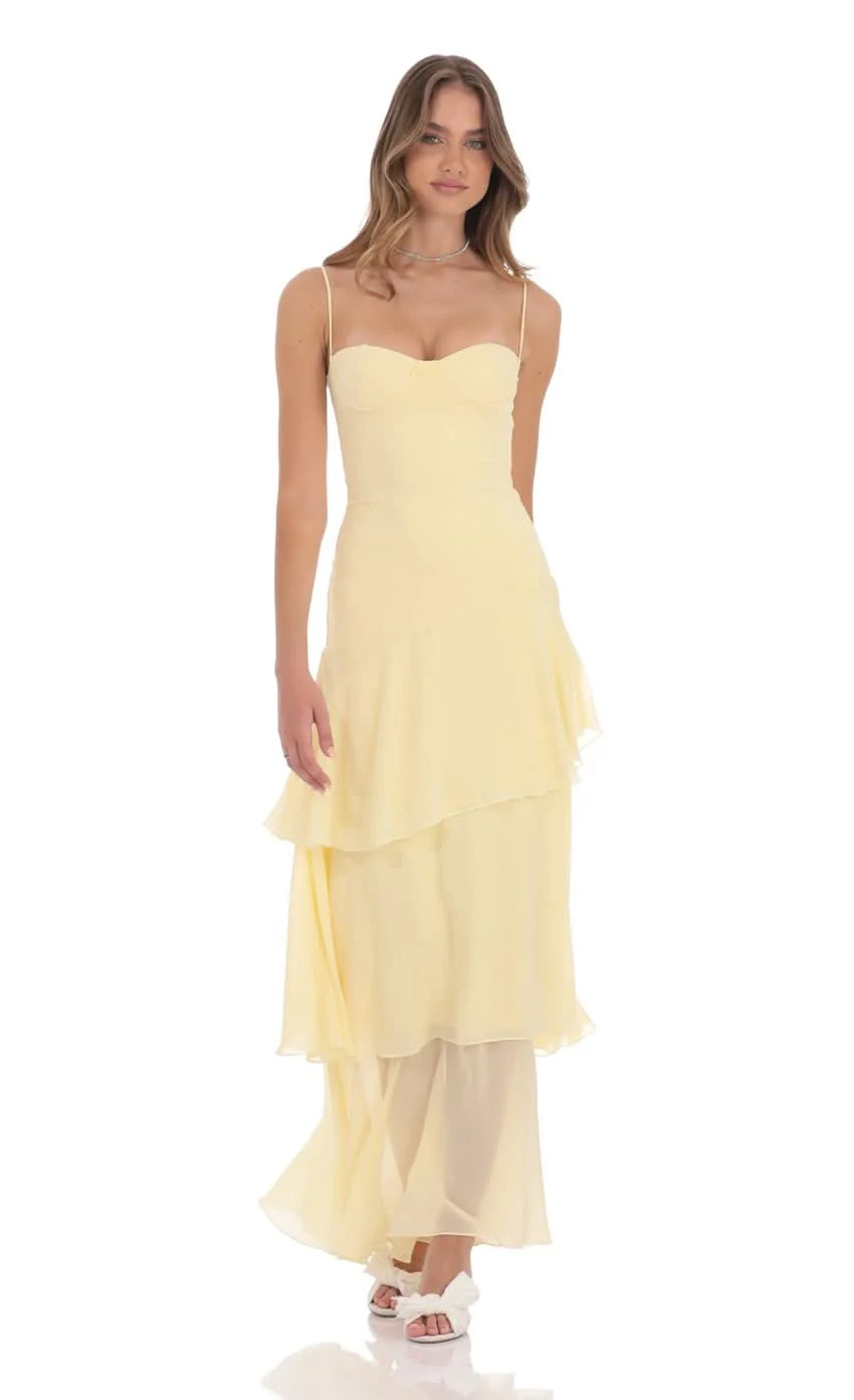 Maxikleid mit Herz-Ausschnitt und R��schen f��r Hochzeitsg?ste