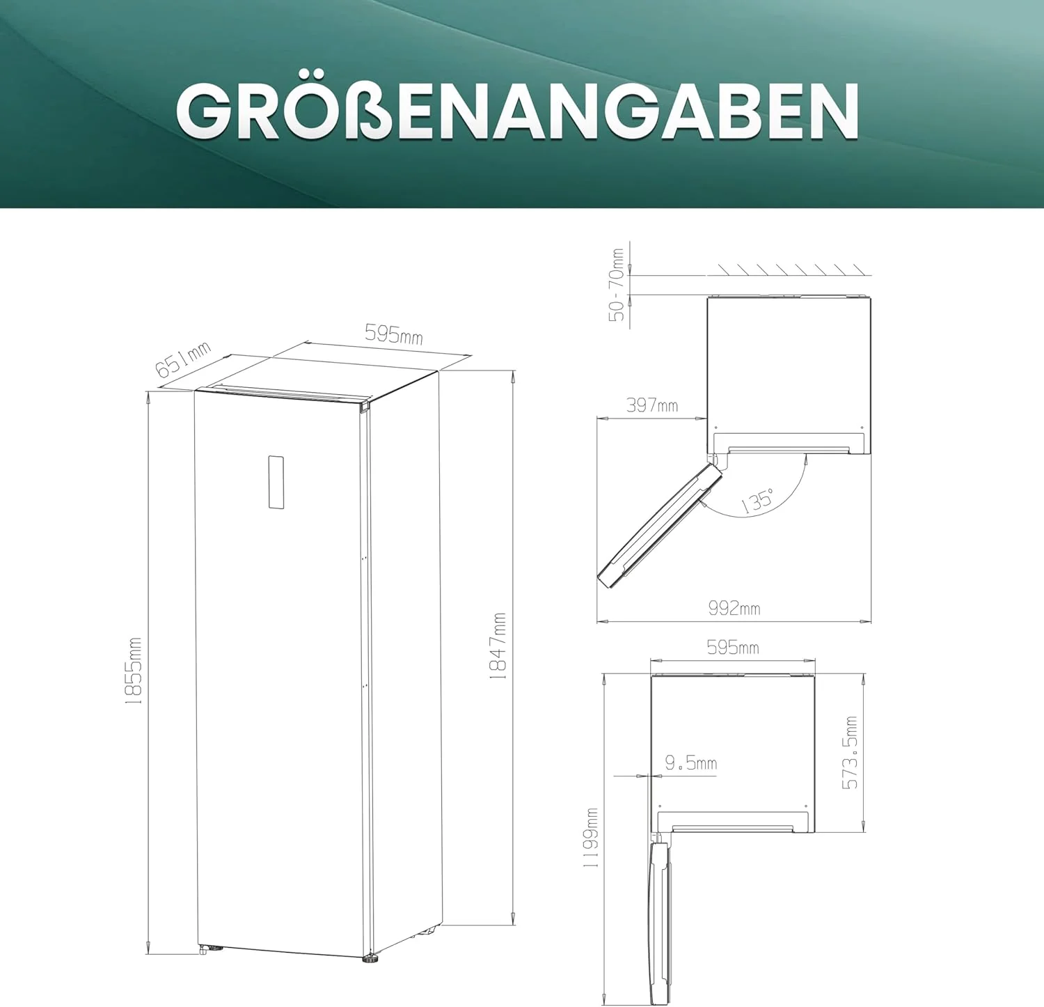 Hisense FV191N4AW2 Vriezer/ TotalNoFrost/ SuperFreeze/ Deuralarm/ Multiflow 360��/ BigBox/ 143,4 cm/ Vriesgedeelte 147 l/ 41 dB/ 205 kWh/Wit