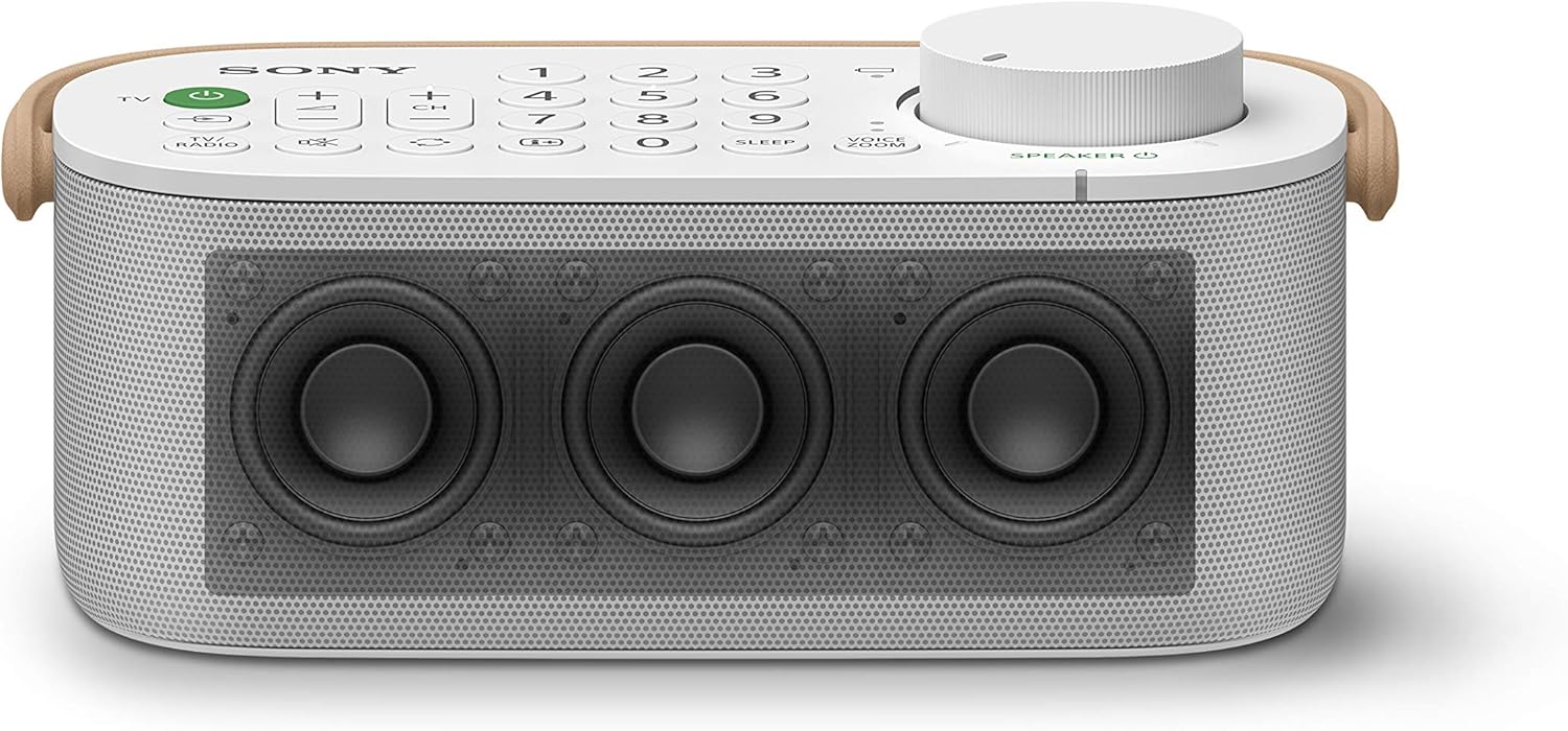 Sony Kabelloser Tragbarer TV-Lautsprecher für Hörgeschädigte und Senioren - Weiß (SRSLSR200.CE7), Einheitsgröße
