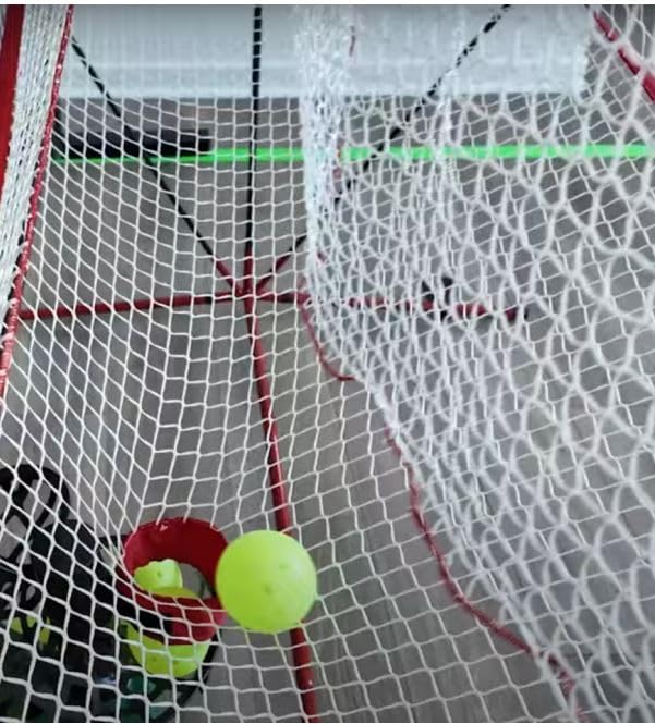 Tennis Maschine Mit Netz (12lb),Pickle bällewurfmaschinen Set für selbsttraining,Anfänger/Kinder/Trainer/Zuhause/Gericht, für alle Stufen/Alter,AC&Batterie&USB-Kabel