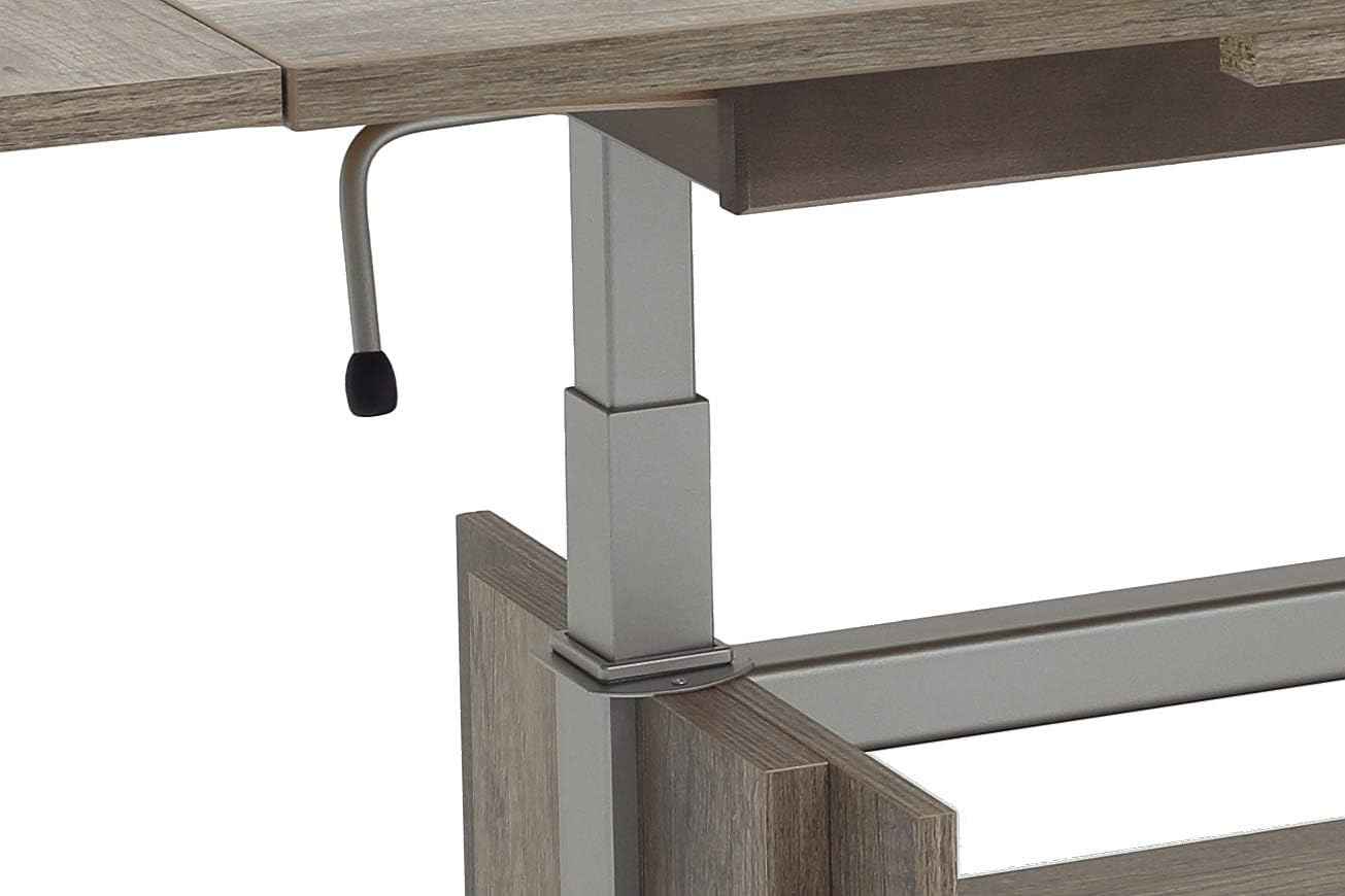 Hela Tische, Couchtisch Wohnzimmertisch Jerome, Holzwerkstoff melaminbeschichtet, Wildeiche, ausziehbar 110-177cm, höhenverstellbar mit Lift 53-69cm
