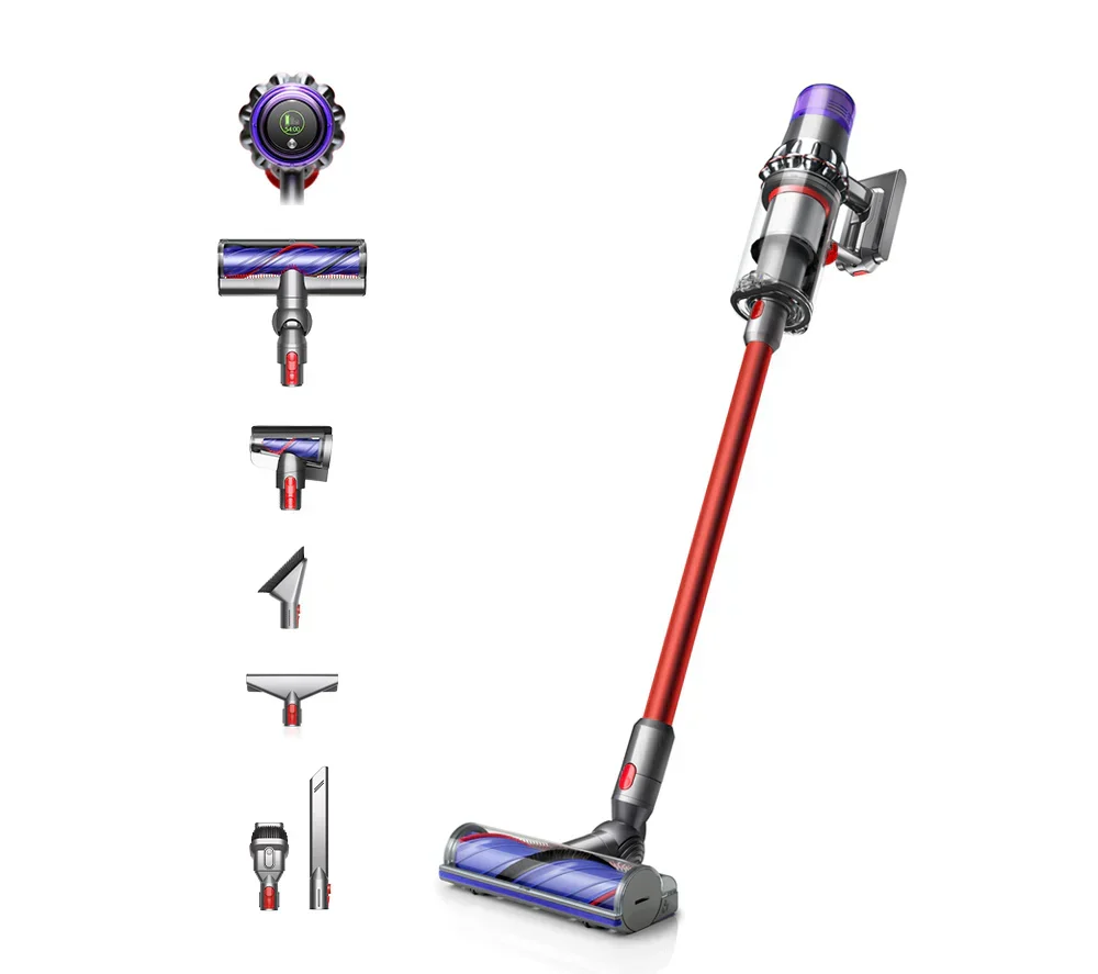 2026 Dyson V11 Extra Aspiradora Escoba Inalámbrica – Hasta 60 minutos de autonomía – Acabado Níquel y Rojo