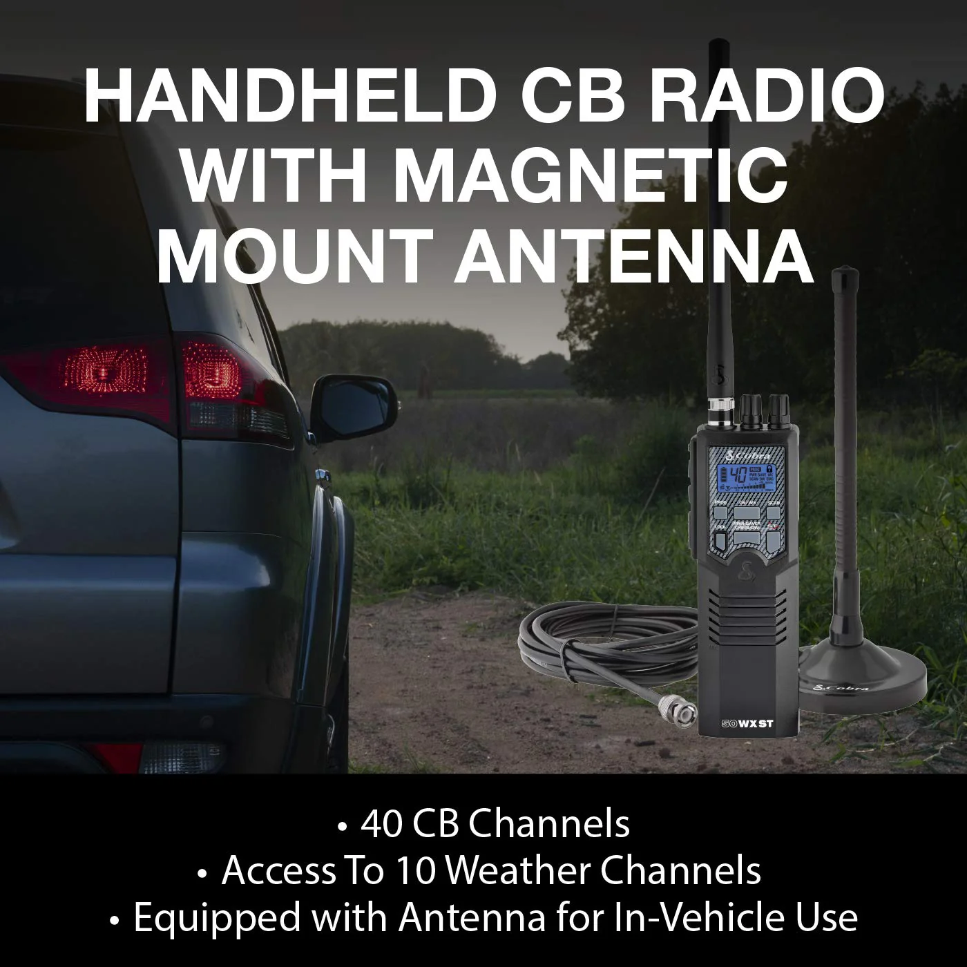 Cobra HHRT50 Road Trip CB 2-Way Handheld Emergency Radio