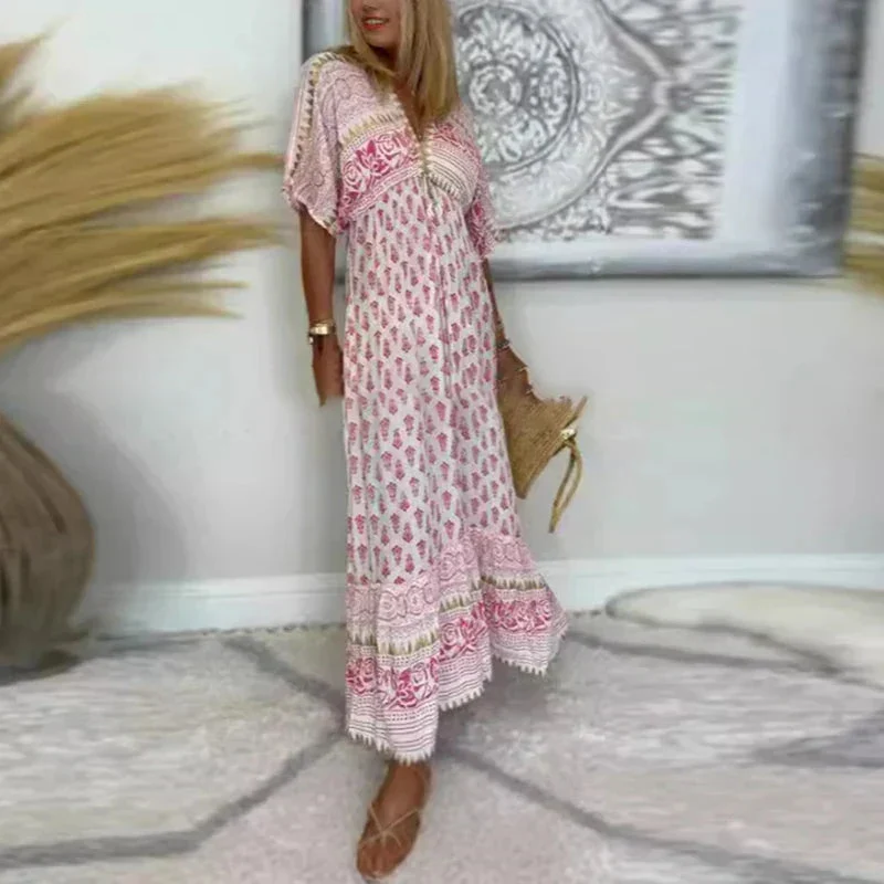 Boho-Print Maxikleid