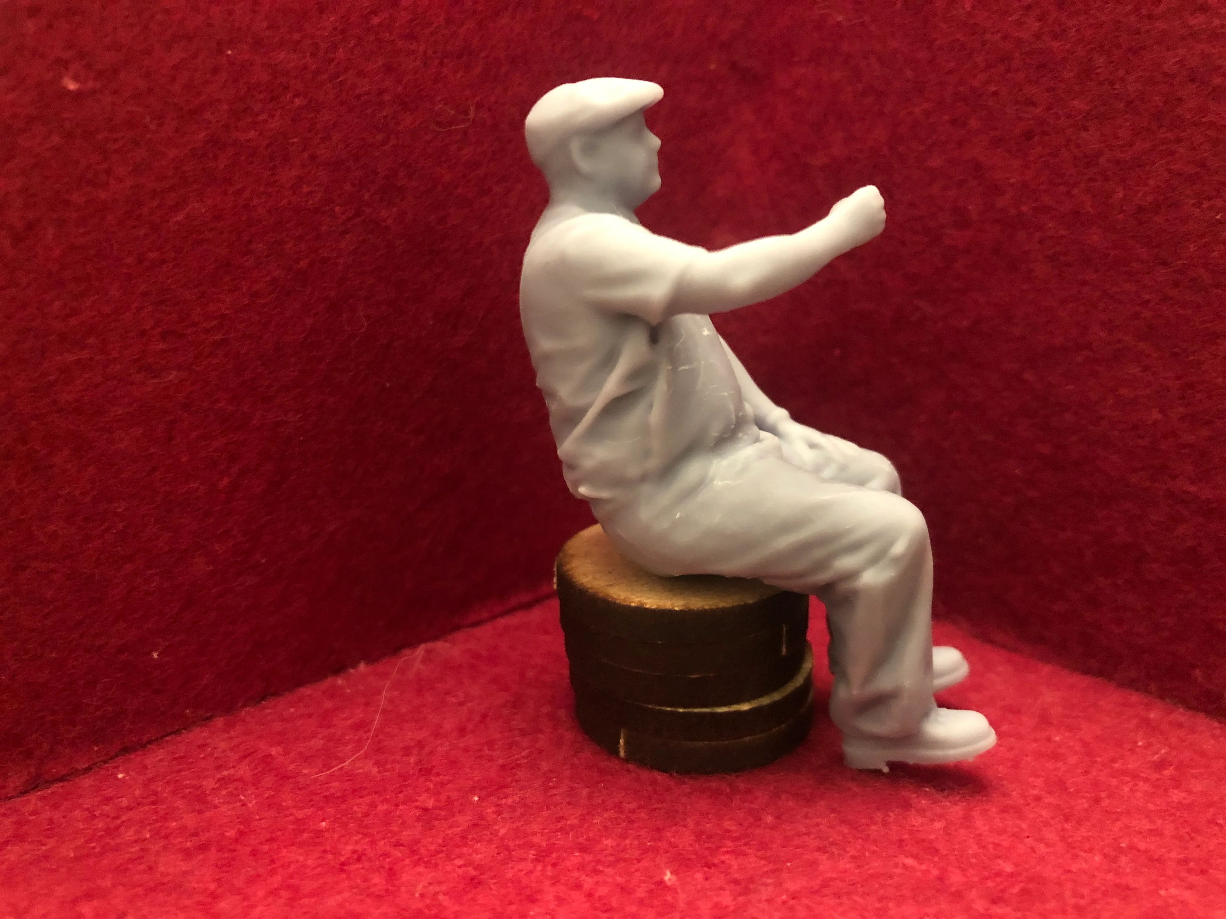 G-Scale Seated figure - 3D scan of a real person - D018 (also GN15)