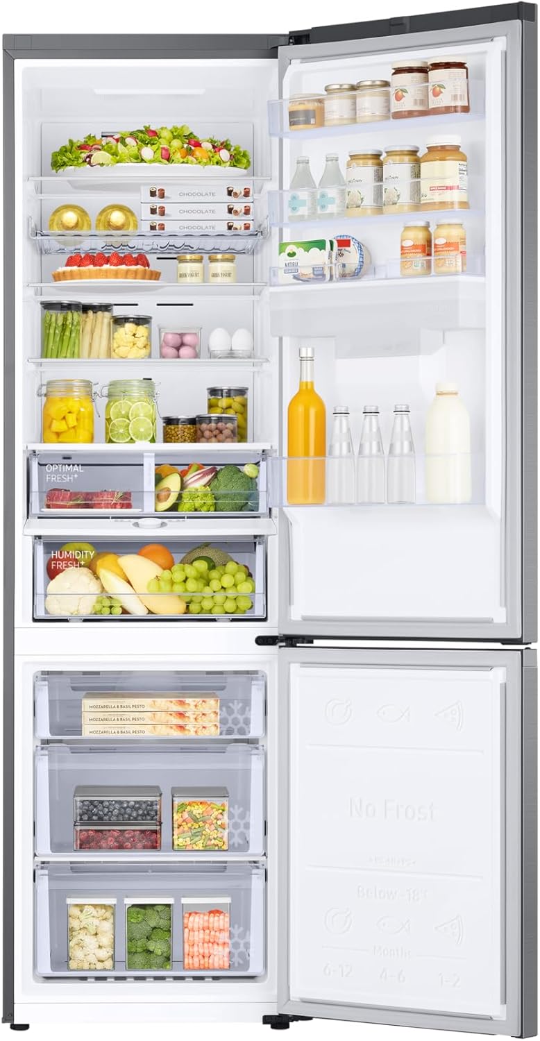 Samsung RB38C655DS9/EF 386L – Frigorífico Combi No Frost con Dispensador de Agua, Tecnología AI Energy y SpaceMax™ | Inox 203 cm