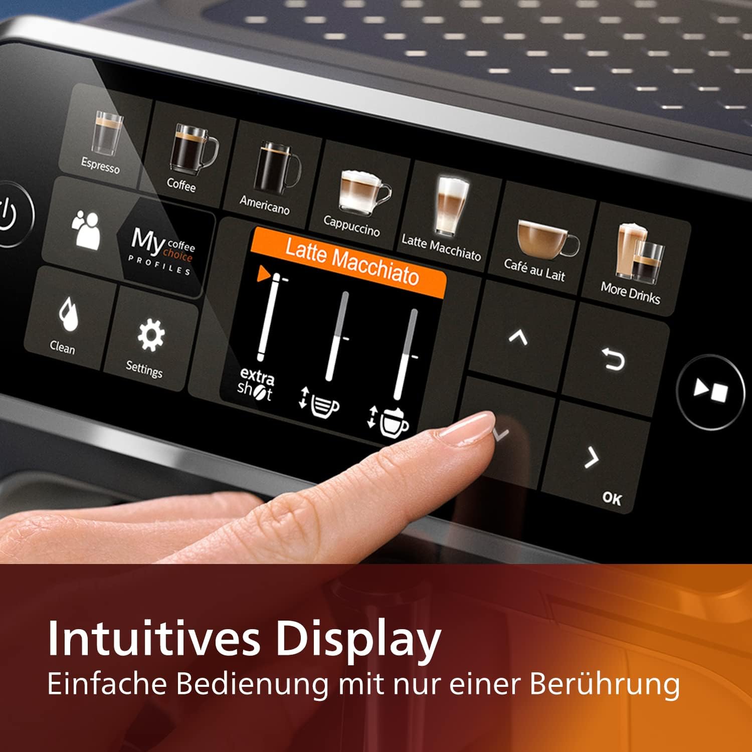 Philips Series 5400 volautomatische koffiemachine - LatteGo melksysteem, 12 koffiespecialiteiten, intu?tief display, 4 gebruikersprofielen, chroom (EP5447/90)