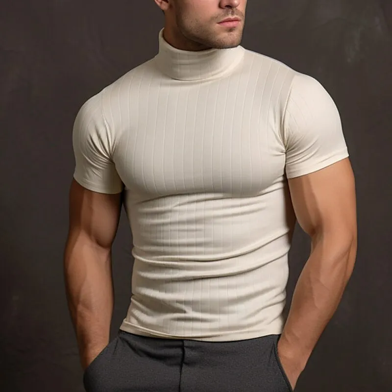 Rollkragenpullover Herren Slim Fit | Atmungsaktives Rollkragen Shirt aus weichem Material | Bequemes Langarmshirt f��r M?nner