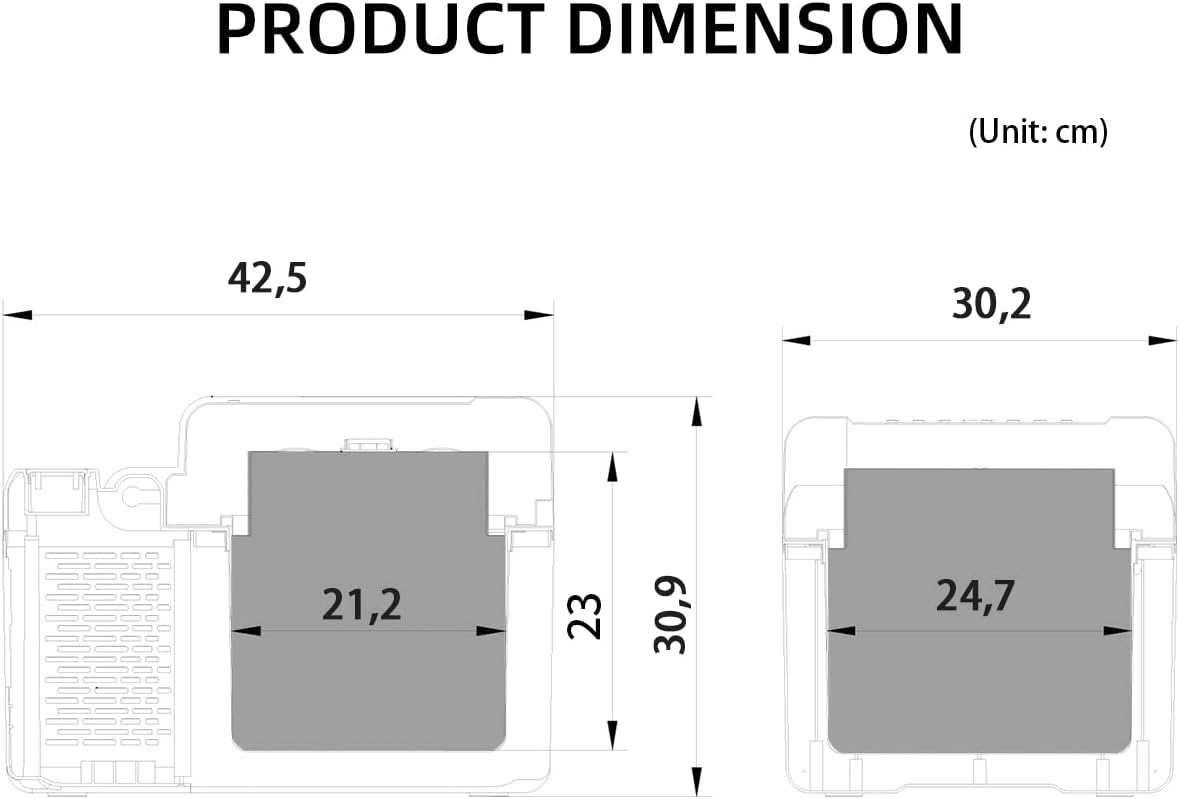 Alpicool C12 12L Cool Box 12 V Mini Fridge Electric Compressor Car Fridge Camping Freezer Box Small Portable for Car, Truck, Boat, RV with USB Connection