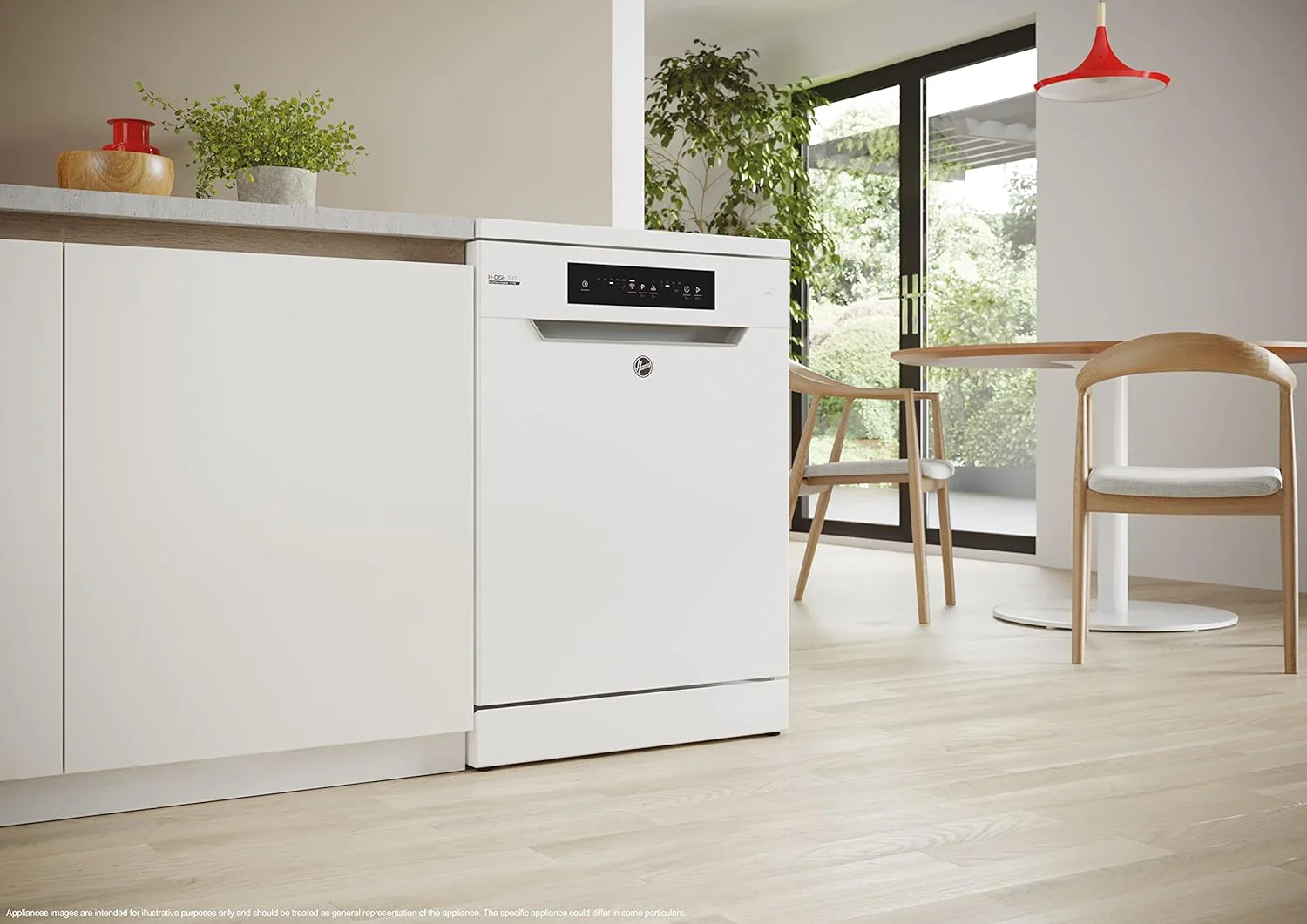 Hoover HF 4C6F0PW vaatwasser; 14 couverts; Vrijstaand, 60 cm breed; Energie-effici?ntieklasse C; Slimme bediening met wifi + bluetooth-technologie