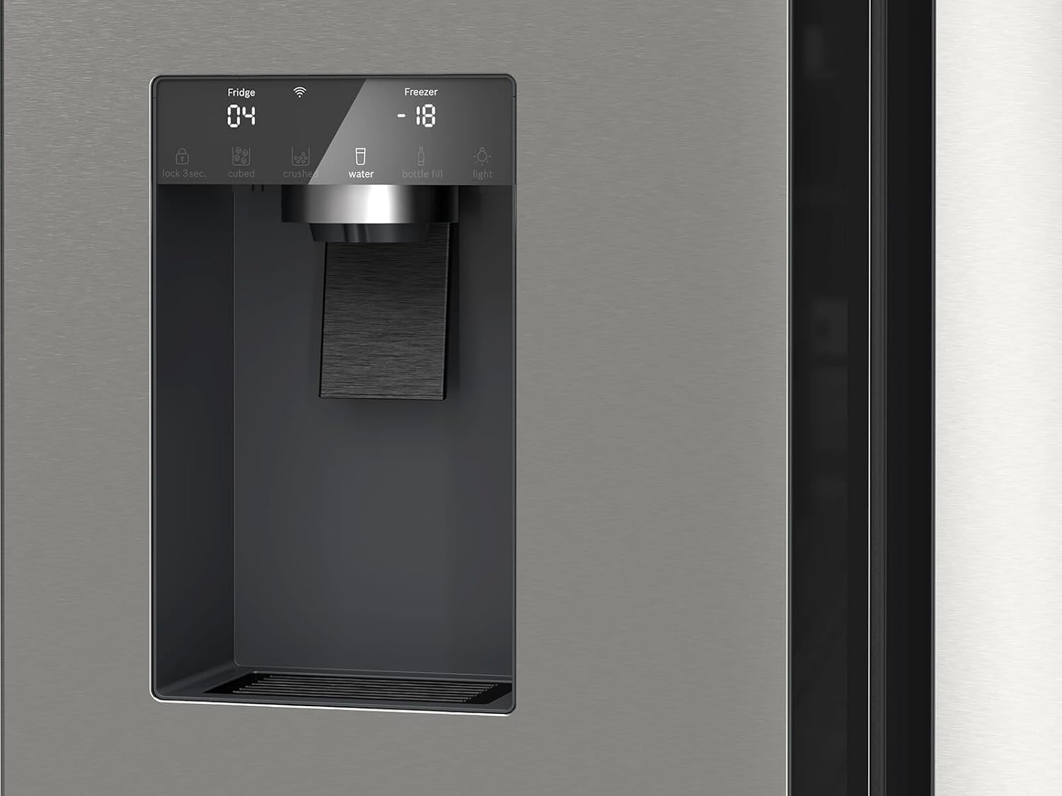 Bosch KFD96APEA, Série 6, Réfrigérateur américain, Pose libre, 183 x 90.5 cm, 574 L, Inox