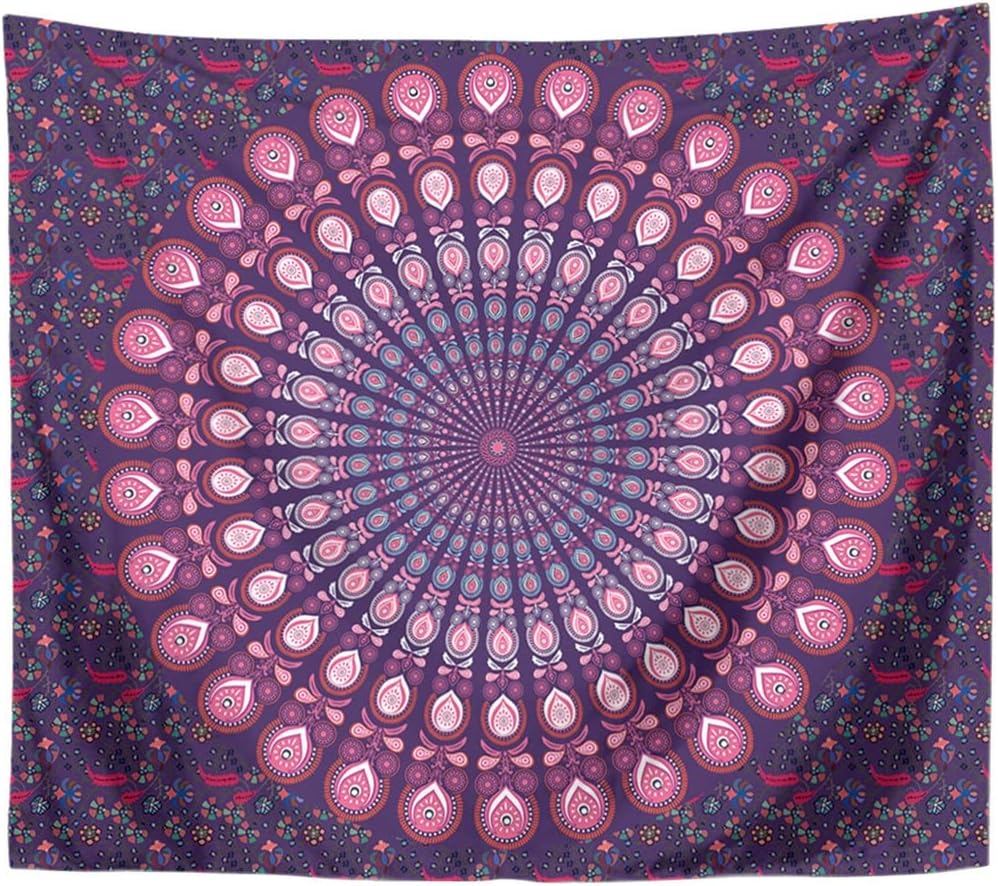 Strandtuch, schnell trocknend, Mandala-Wandteppich, Wandbehang, Boho-Strand, Camping-Teppich, Decke, Picknick-Matte für den Außenbereich (Argento, 1 Stück)