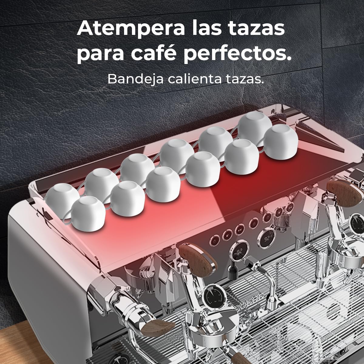 Cecotec Espresso-Kaffeemaschine Barista Baristeo Intima, professionelle Barista-Espressomaschine, Vorbrüh-System, 15 Bar Pumpe, einfaches Befüllen, 1,7L Wassertank und Tassenwärmer